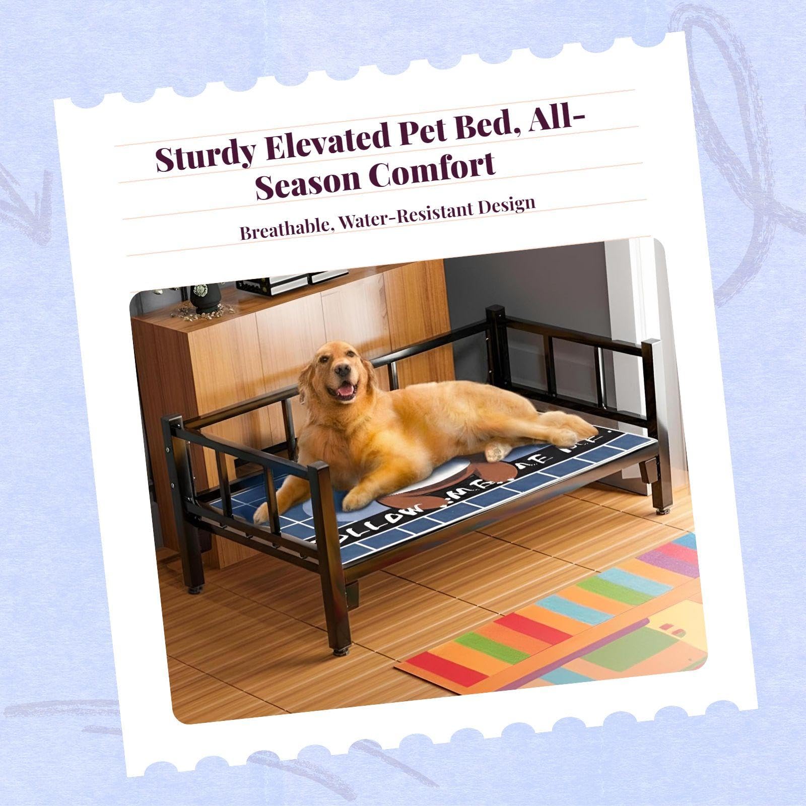 HEAVENGLOW Dog Bed, Removable cleanable Cover, Calming, Plush Pet Mat, Supportive Black Cooling Mat 60 * 40cm