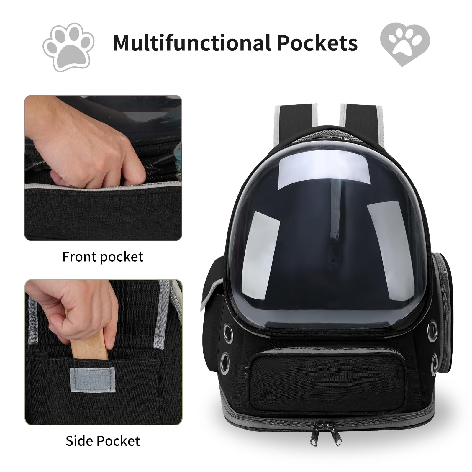 Gixdix Cat Backpack Carrier For Cats And Small Dogs, Breathable Cat Bubble Backpack, Airline Approved Pet Travel Carrier For Hik