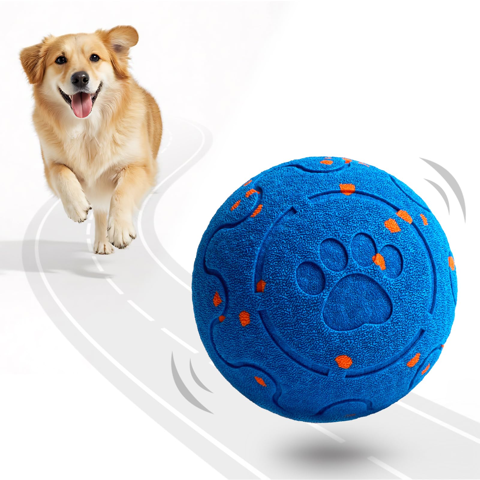 Fsitego Dog Balls: Interactive Dog Ball Auto Rolling - Interactive Dog Toys for Aggressive Chewers - Bouncy & Throwable, Type-C 