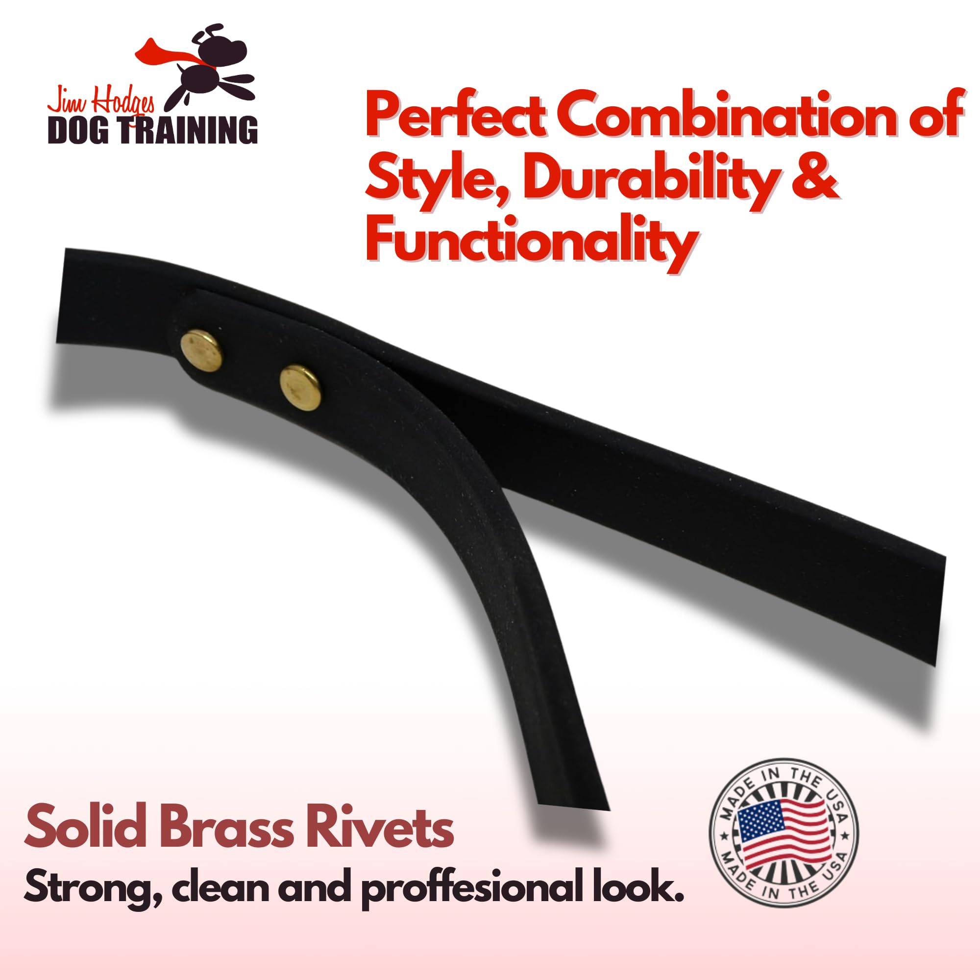 Jim Hodges Dog Training Gummy Dog Leash, Biothane, Dog Training Leash, Made In The Usa, 4 Feet, Various Sizes & Colors (5/8, Black)