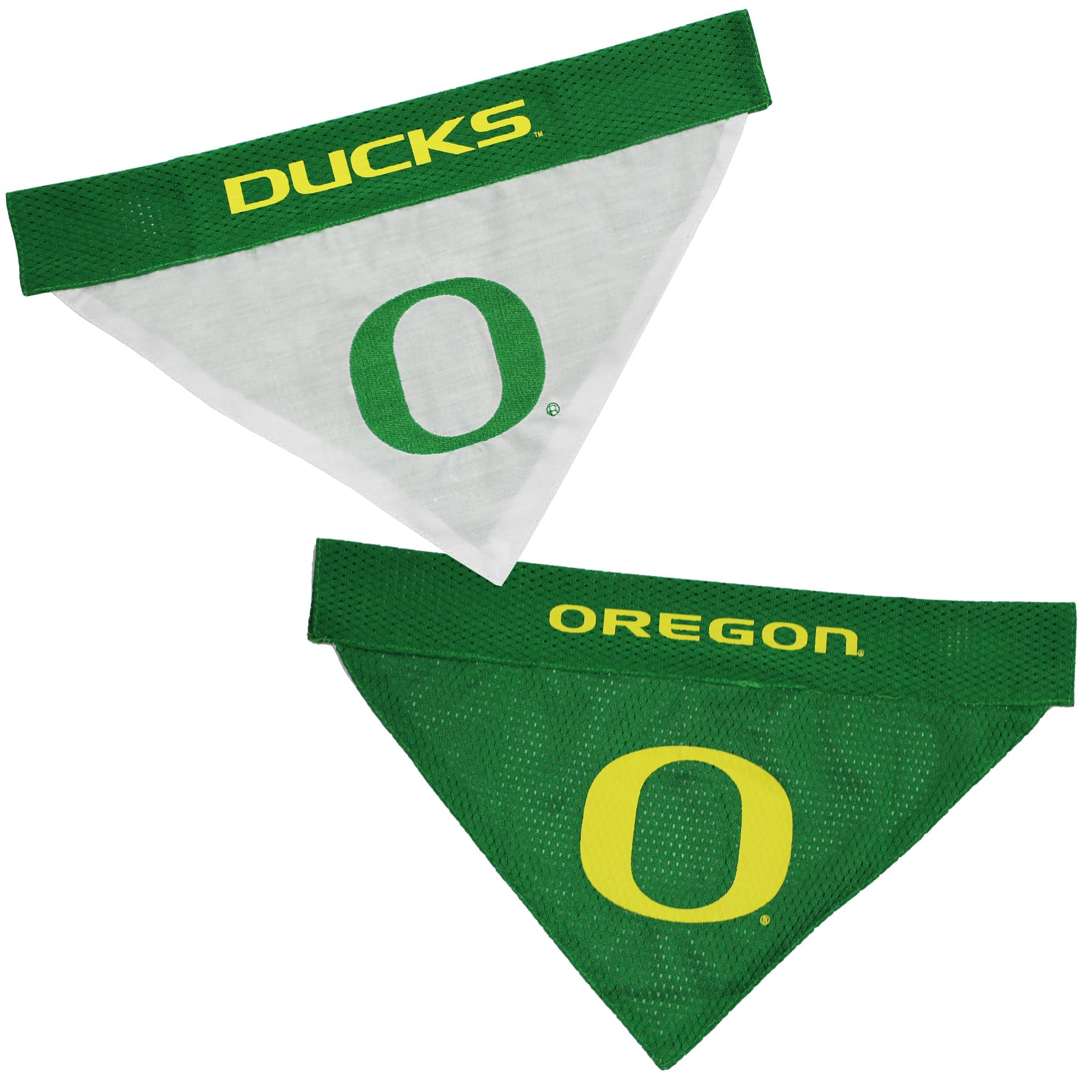 Pets First Collegiate Pet Accessories, Reversible Bandana, Oregon Ducks, Large/X-Large