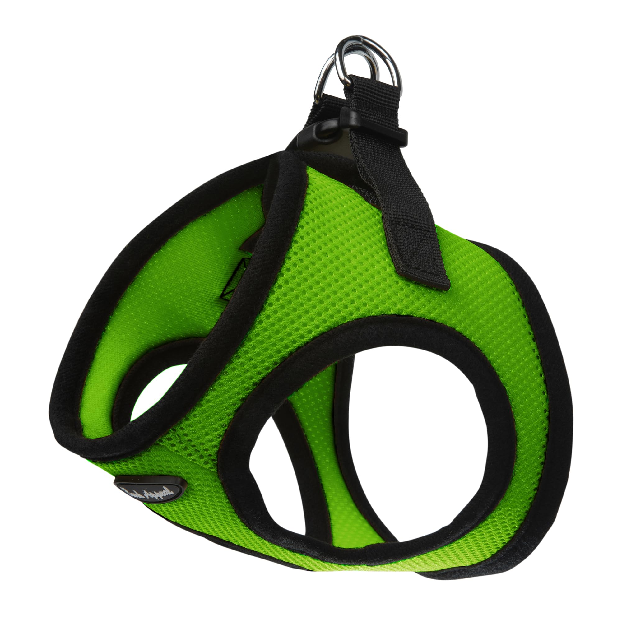 Bark Appeal Step-In Dog Harness, Mesh Step In Dog Vest Harness For Small & Medium Dogs, Non-Choking With Adjustable Heavy-Duty Buckle For Safe, Secure Fit - (Medium, Lime Green)