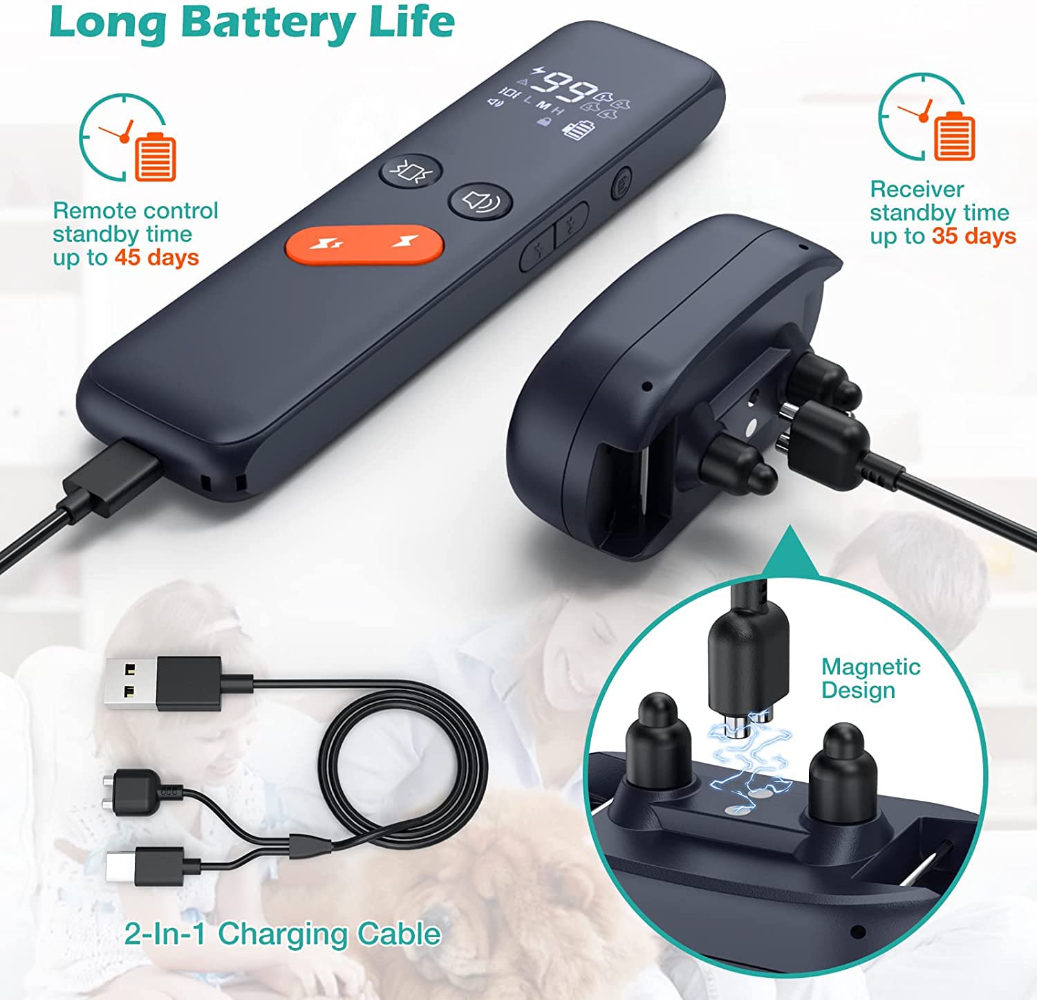 Dog Shock Collar, Electric Dog Training Collar With Remote 2680Ft For 2 Dogs, Ipx7 Waterproof Vibrating Dog Collar With 4 Traini