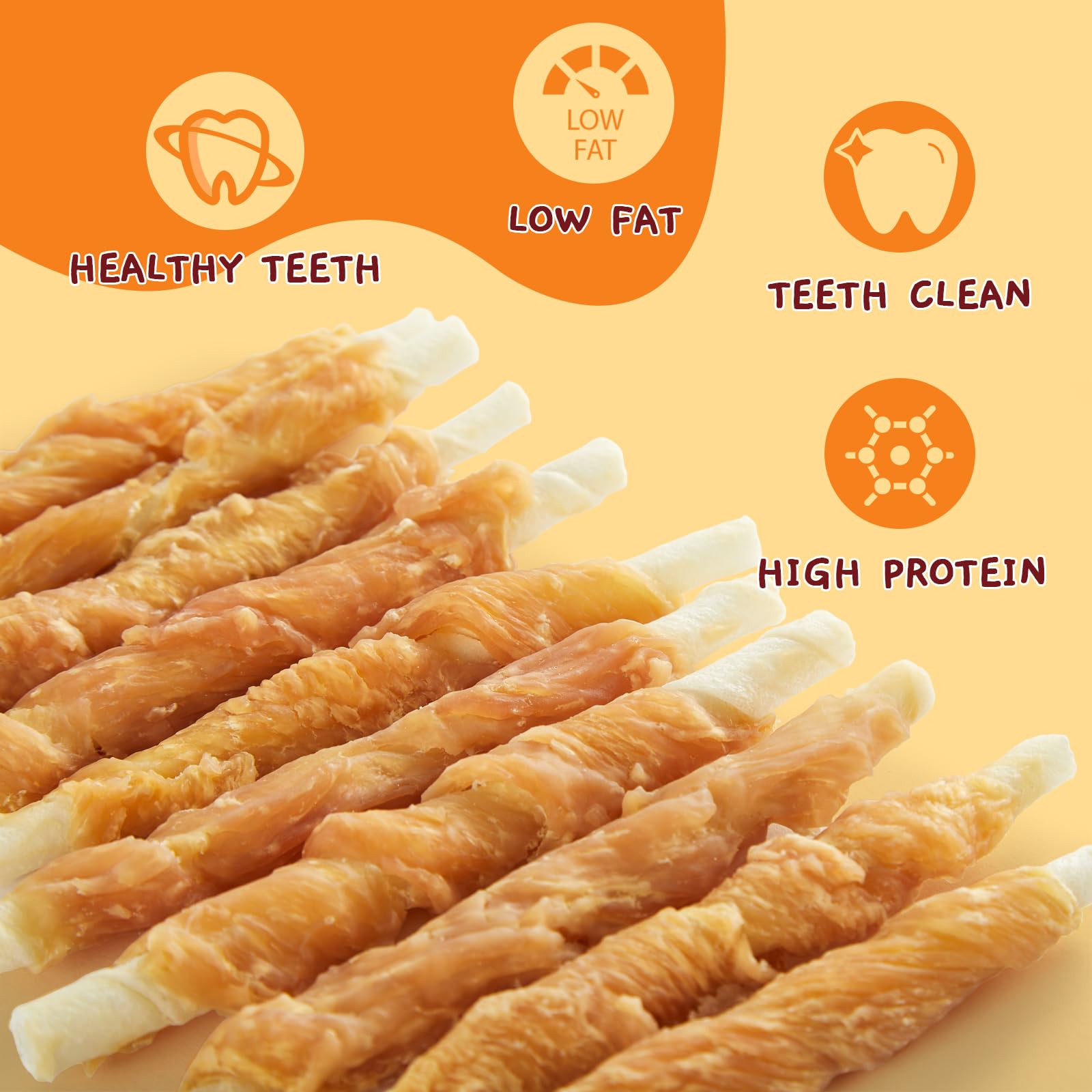 Jungle Calling Dog Treats, Chicken Wrapped Rawhide Sticks for Dogs, Delicious and Nutritious Training Reward Treats and Dog Chew