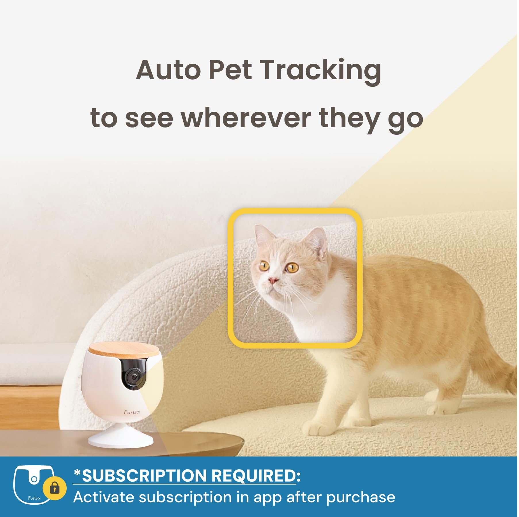Furbo Mini New Pet Camera + Nanny Bundle: Home Security & Cat, Dog Safety Alerts, Pet Camera With Speaker, Smart Home Indoor Cam W Phone App & Night Vision (Additional Subscription Required At Setup)