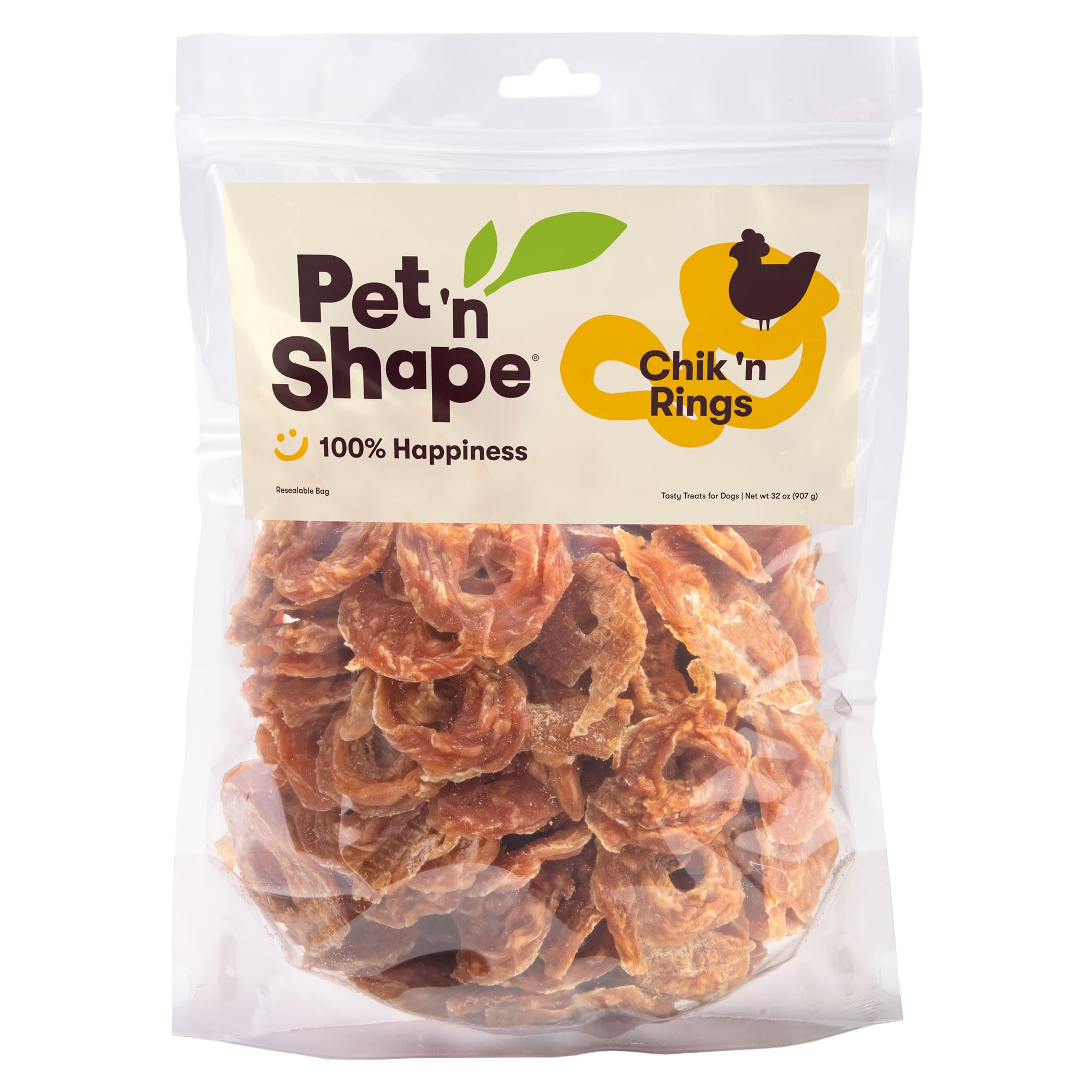 Pet n Shape Chik n Rings - Natural Chicken Breast Jerky Dog Treats, 2 Pound