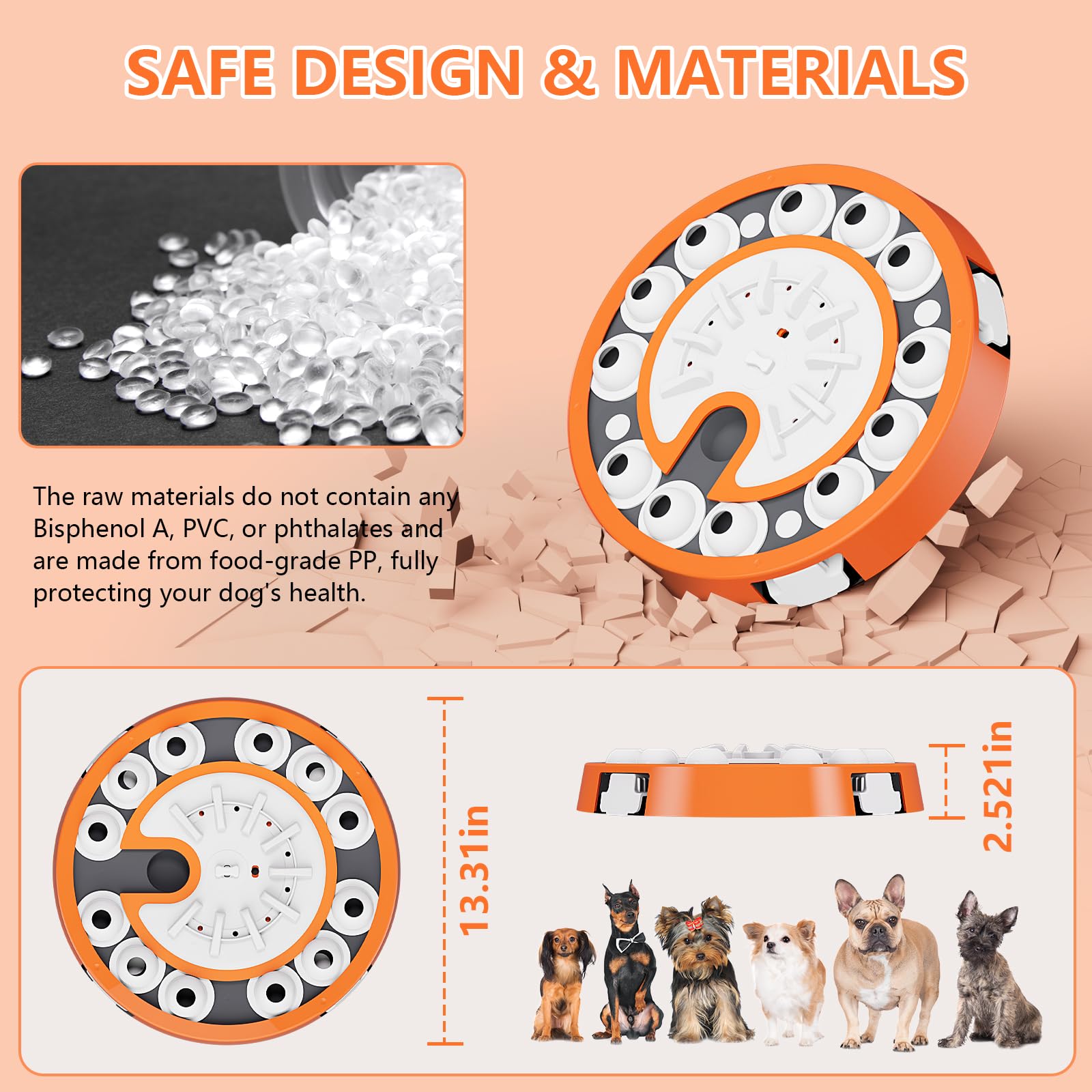 Virtulance Dog Puzzle Toy, Level 3 In 1 Brain Mental Stimulation Dog Puzzles For Smart Dogs, Interactive Treat Dispenser Cogniti