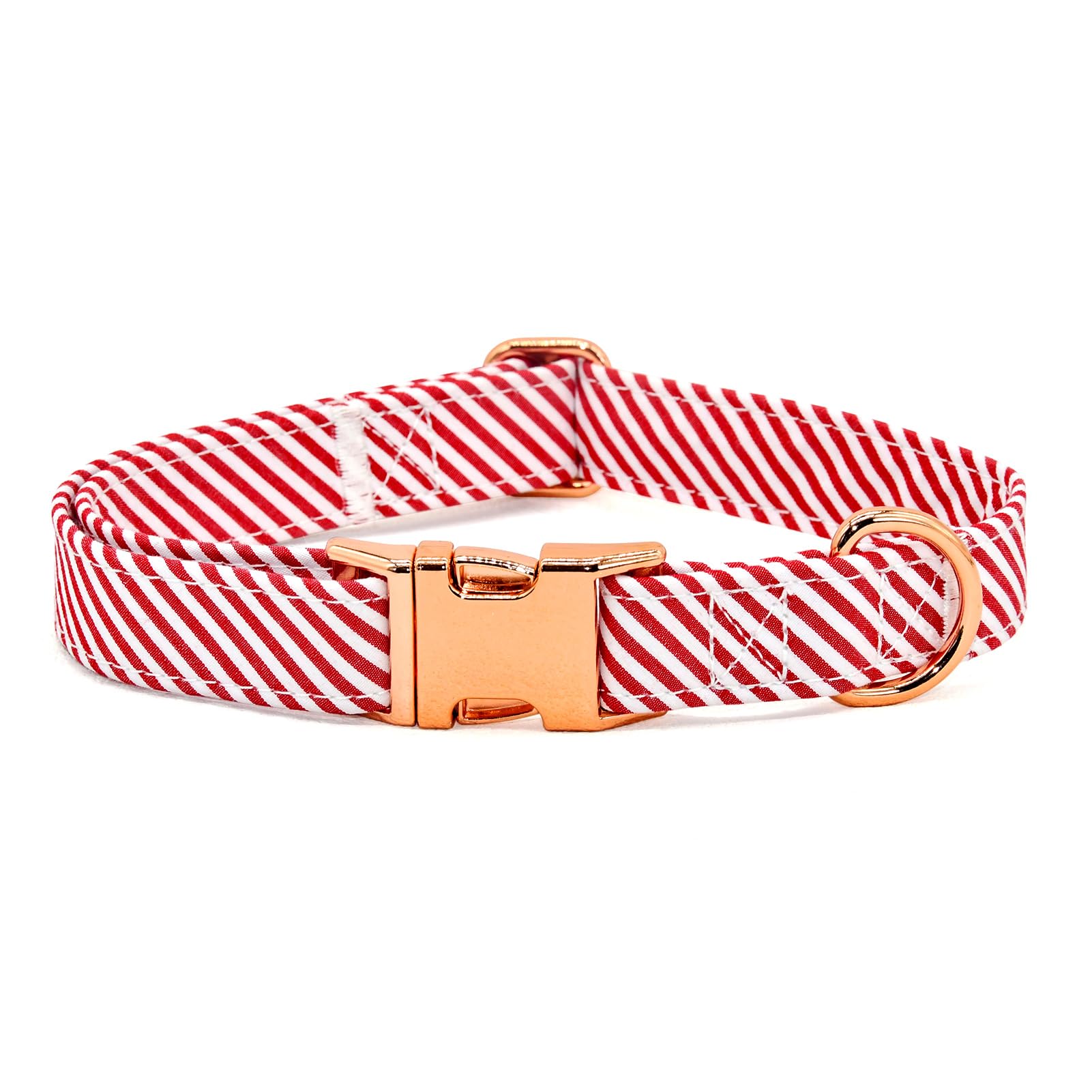 Classical Red Stripe Dog Bow Tie Dog Collar Accessory, Detachable Bowtie, Adjustable Collar For Small Medium Large Dogs