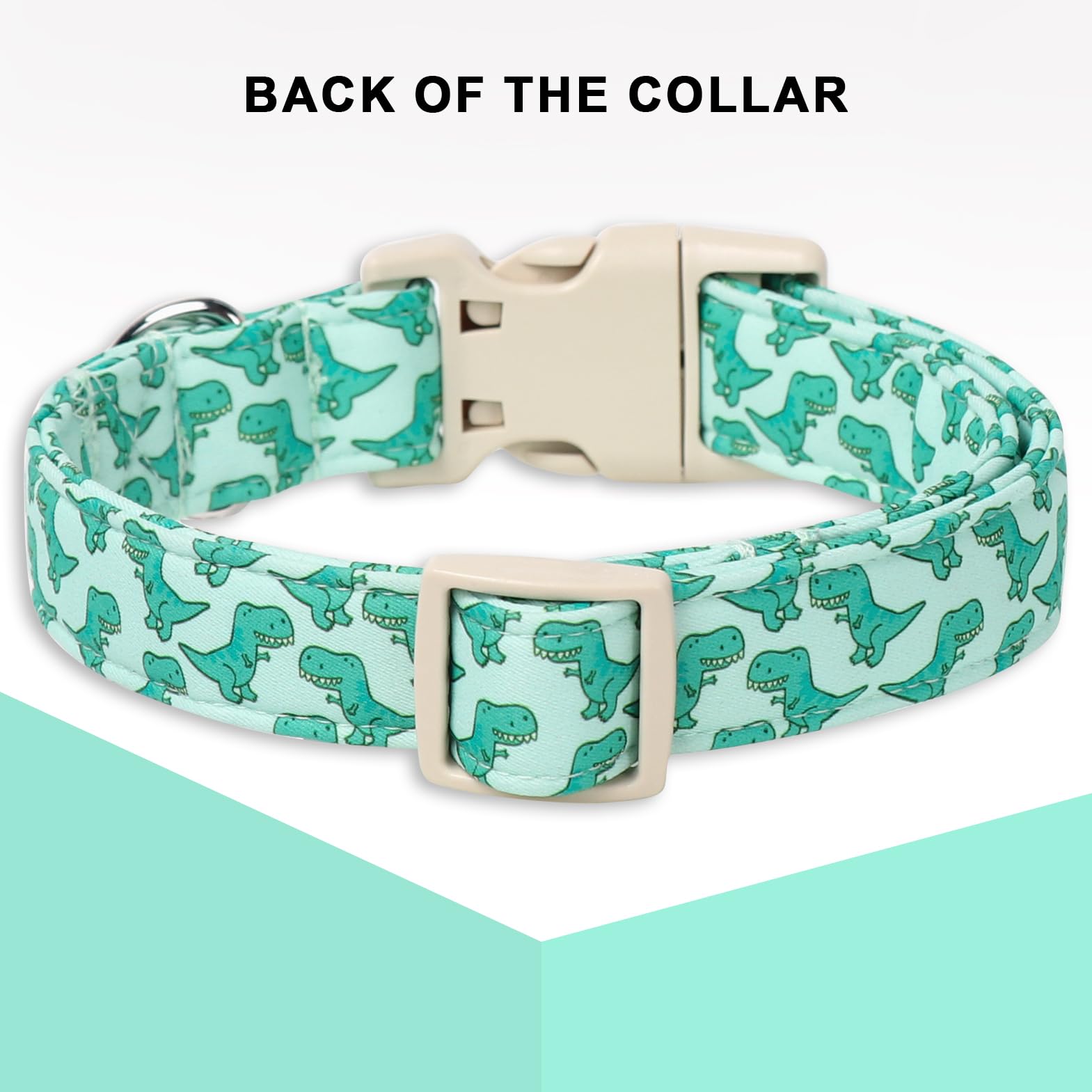 Dinosaur Dog Collar,Unique Style Paws Summer Dog Collars Comfortable Cotton Puppy Collars With Adjustable Buckle Cute Dinosaur P