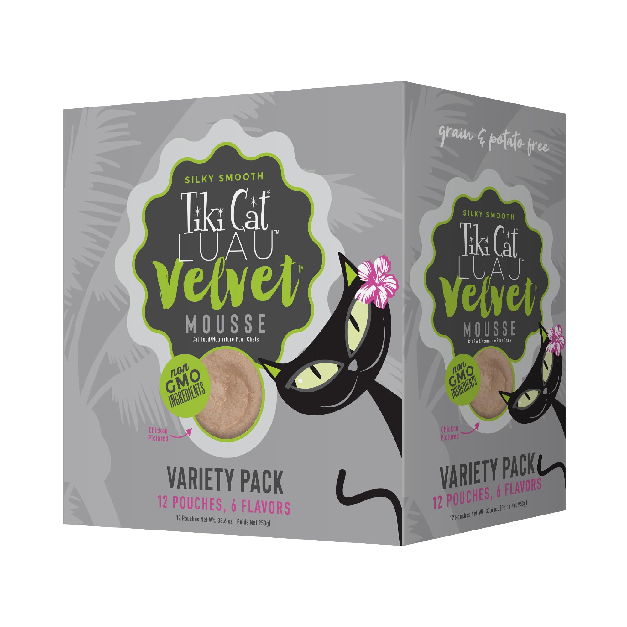 Tiki Cat Velvet Mousse, Protein Blend in Broth Variety Pack, Complete Nutrition for Balanced Diet, Wet Cat Food For All Life Sta