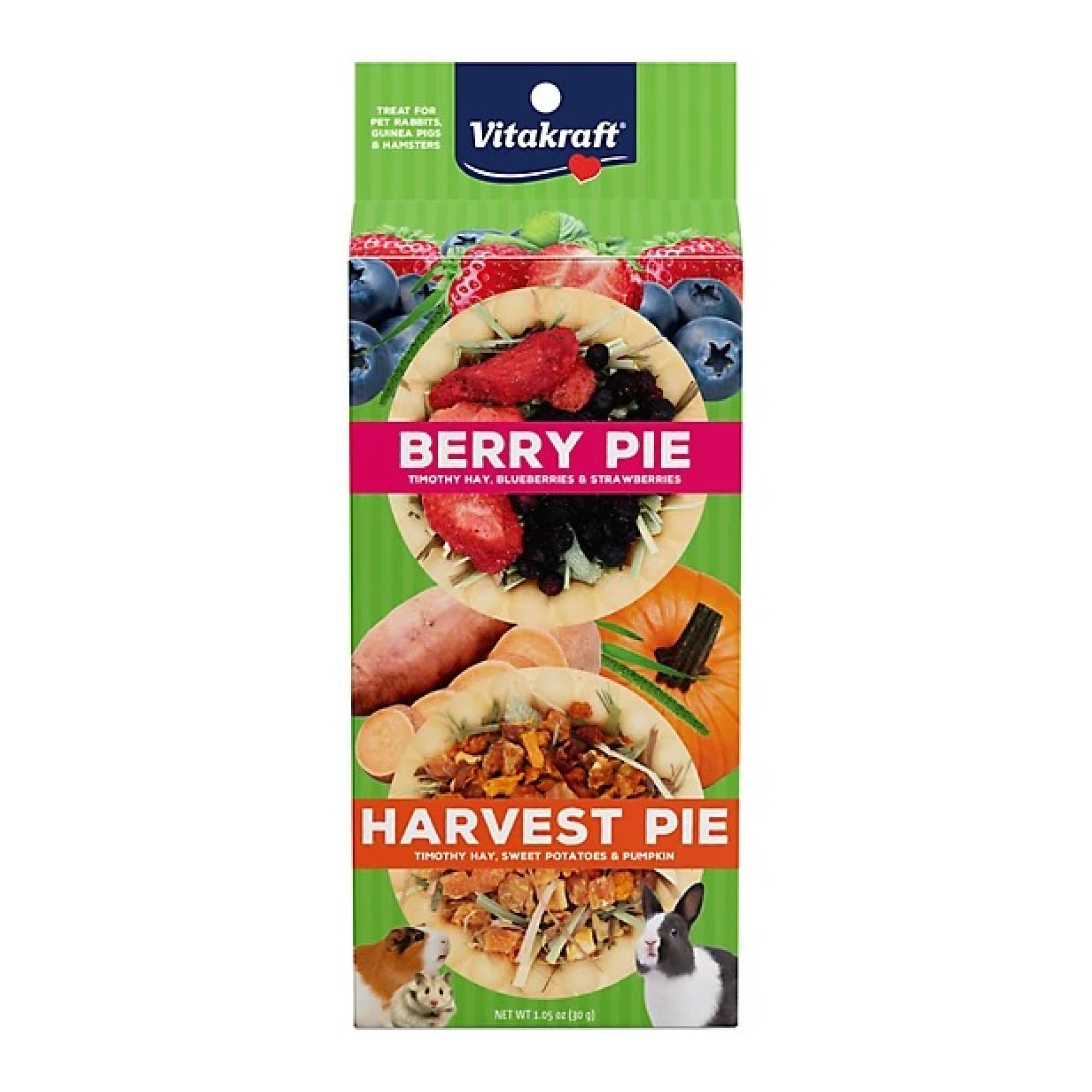 Vitakraft Berry Pie and Harvest Pie Small Animal Treat 8 Pack