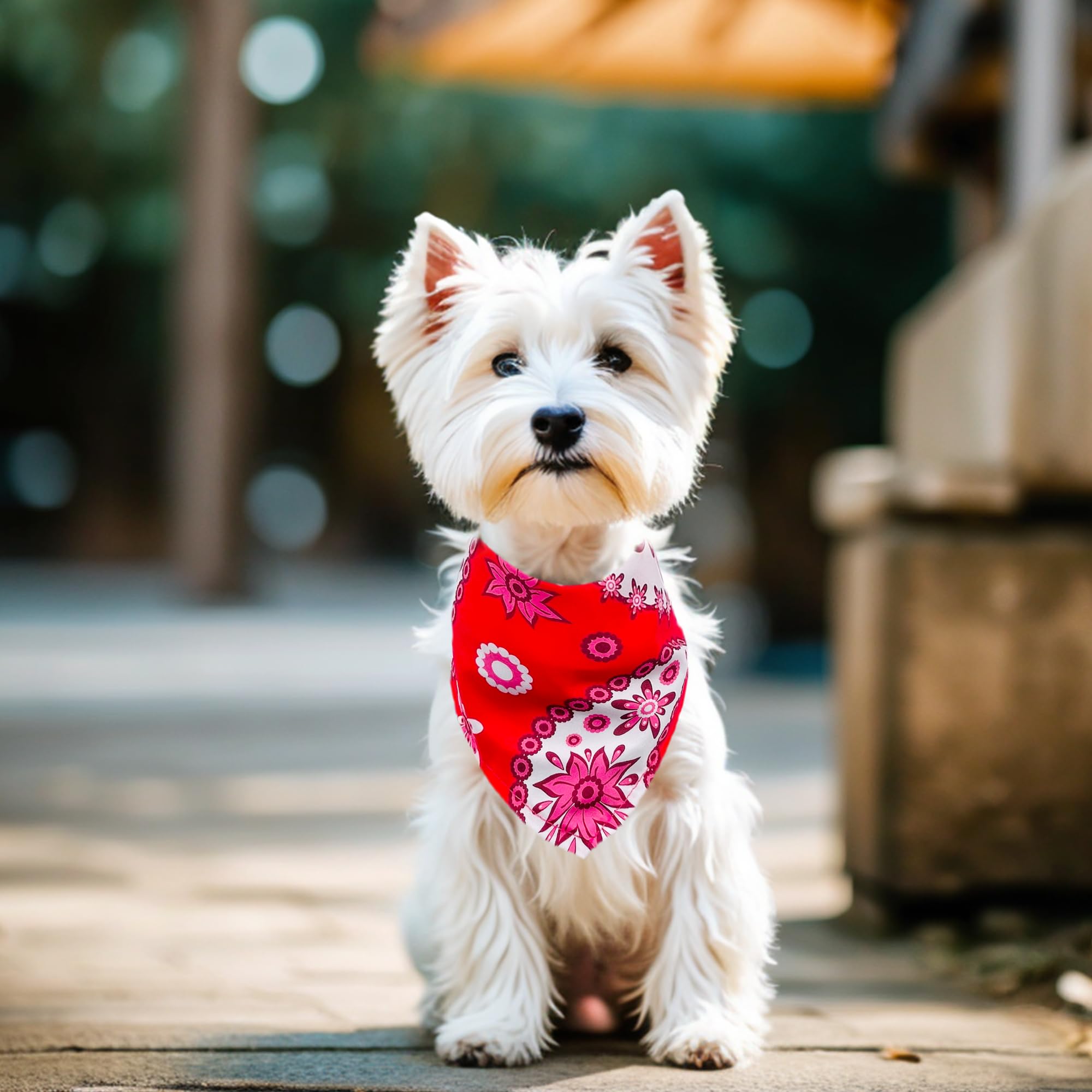 JpGdn 10pcs Dog Bandanas Paisley Pattern for Large Extral Large XL XXL Breed Kerchief Triangle Bibs Scarves Pink Blue Yellow Red