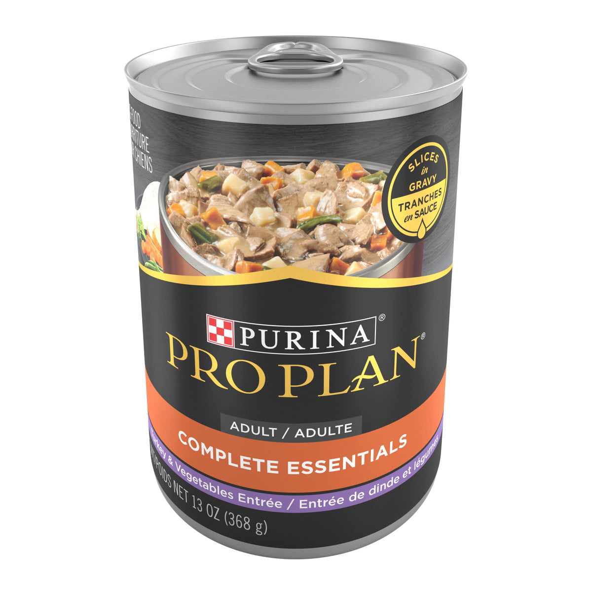 Purina Pro Plan High Protein Dog Food With Gravy, Turkey And Vegetables Entree - (12) 13 Oz. Cans