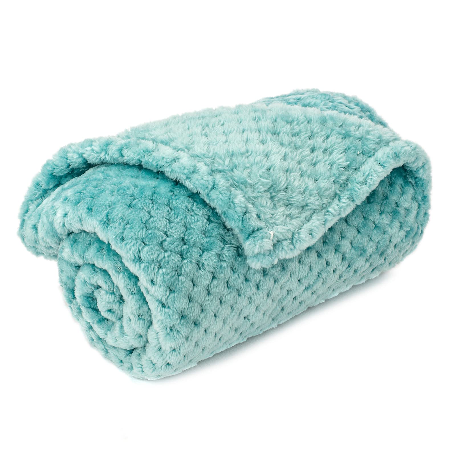 Warm Soft Fuzzy Dog Or Cat Blanket, Plush Fleece Throws For Bed, Couch, Sofa, Travel (M/32'' X 40'', Robin Blue)