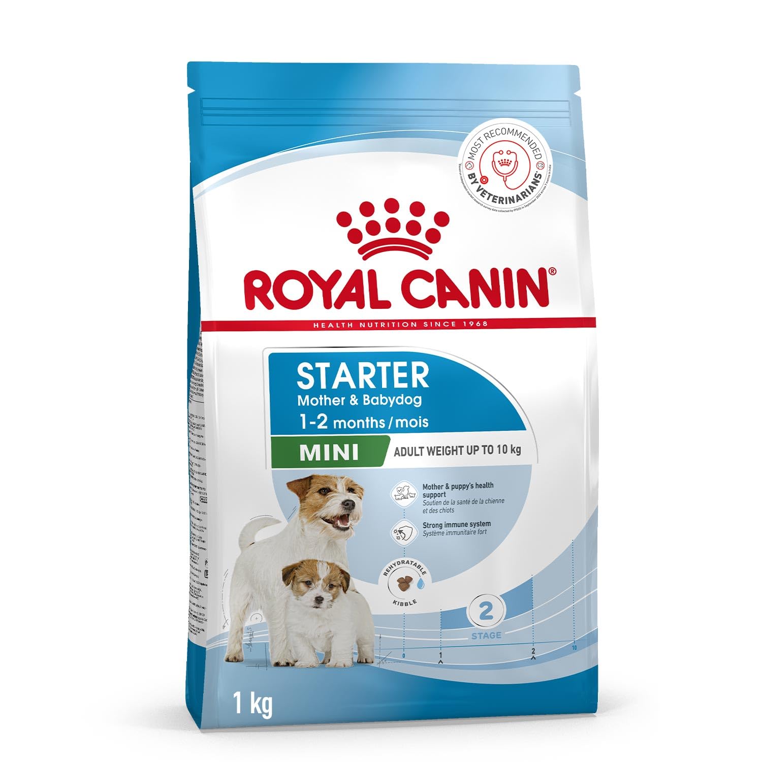 Royal Canin Mini Starter, Mother & Babdog Food, 1 Kg, Dry Food, Supports Complex Natural Defence & digestive health, Provides Ge
