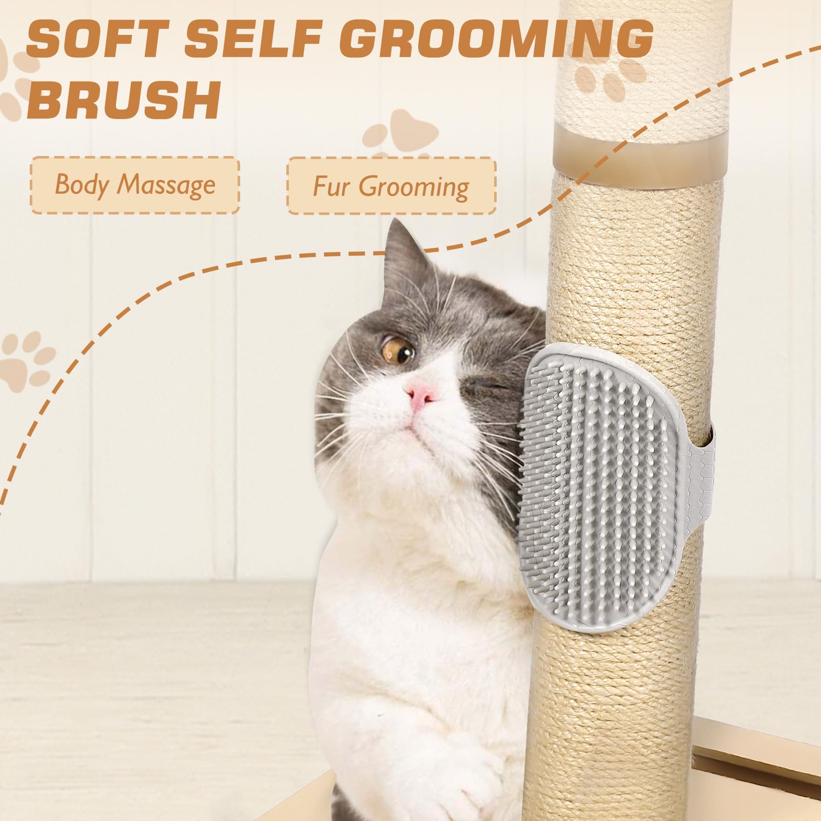 27    Tall Cat Tree For Kittens, Jute Scratching Post With Hanging Toy And Ball Track For Kitten & Adult Cats, Small Cat Tower W