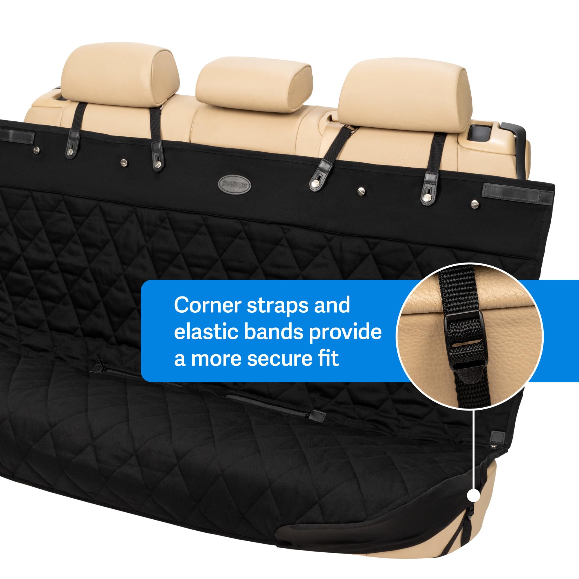Petsafe Happy Ride Quilted Bench Seat Cover - Waterproof And Durable - Machine Washable - Fits Most Cars, Trucks And Suvs - Back