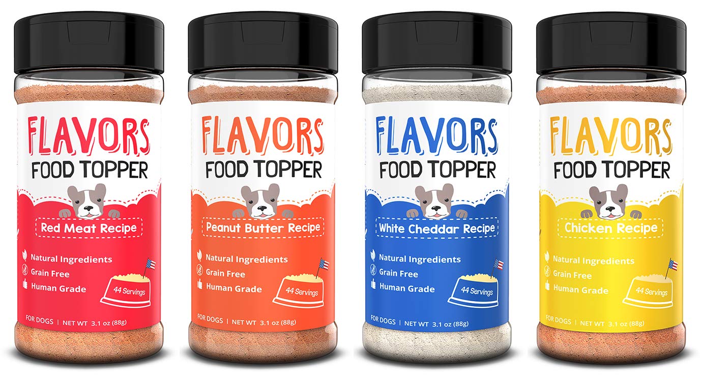 BEAUMONT BASICS Flavors Food Topper for Dogs - All 4 Recipes Gift Pack - Natural, Grain Free - Perfect Seasoning, Gravy, and Kib