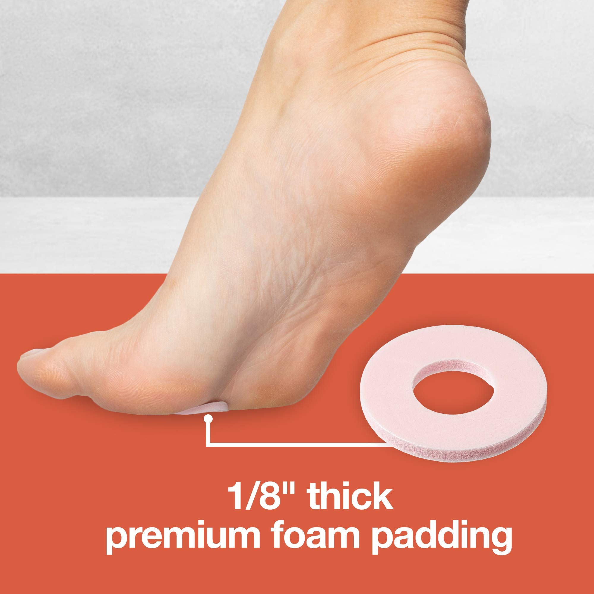 Zentoes Soft Foam Callus Cushions Round Waterproof Pads Toe And Foot Protectors (48 Count)