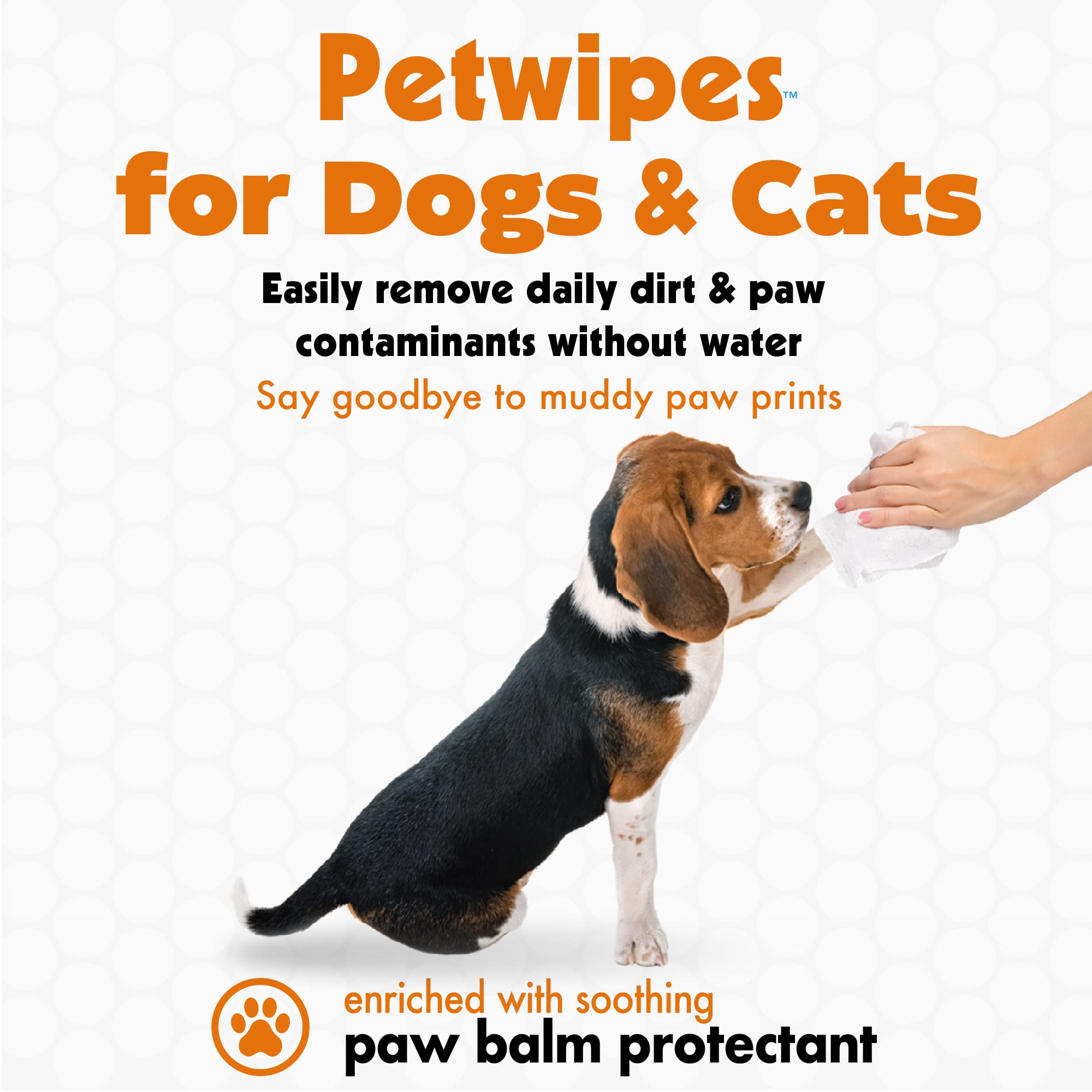Petkin Big N' Thick Paw Wipes For Dogs, 100 Large Wipes - Clean Dirty Paws After Muddy Walks, With Paw Balm Protectant - Keep Fl