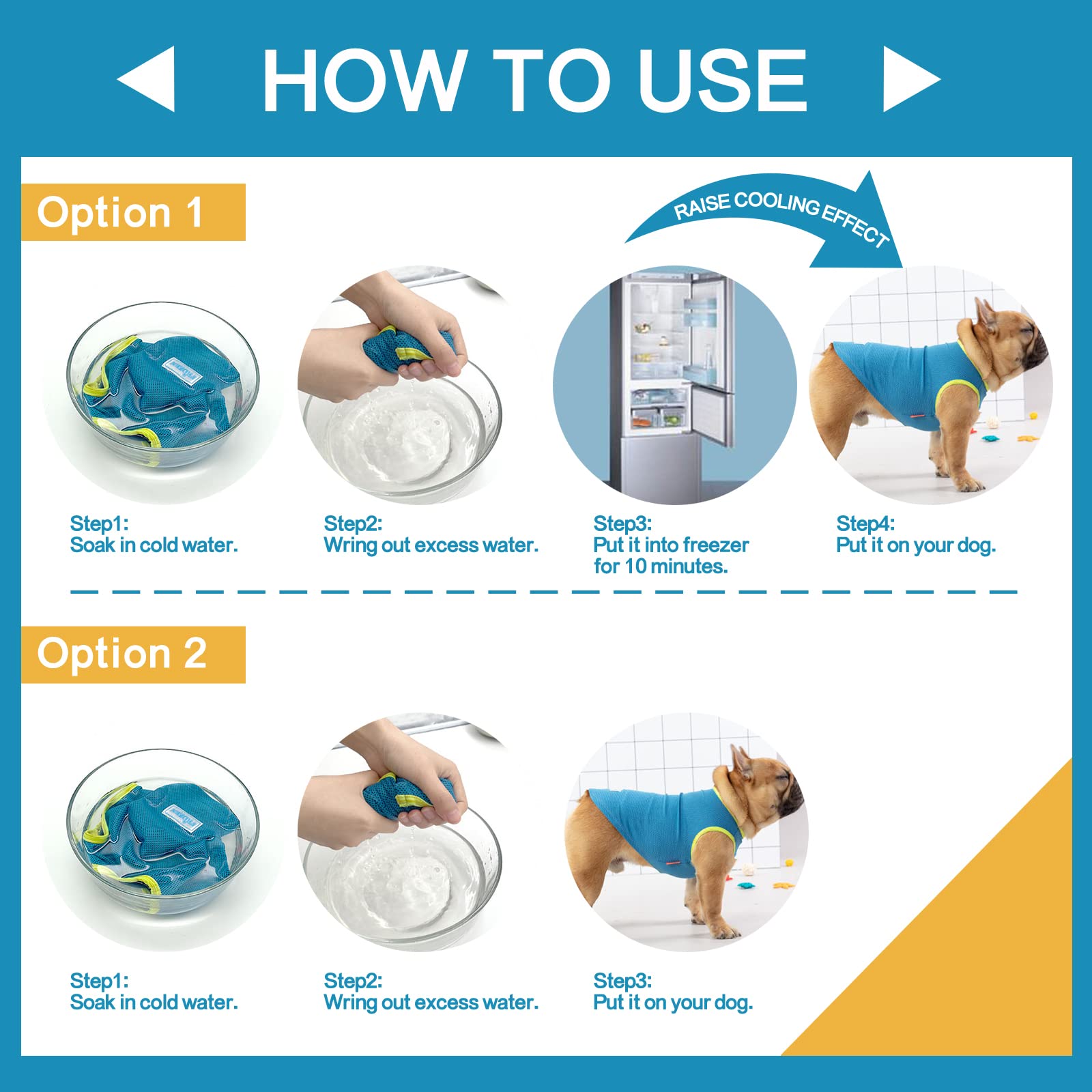 Kyeese 2 Pack Dog Cooling Shirts Dogs Breathable Instant Cooling Dogs Vest Lightweight For Summer Dog Apparel, Pink+Grey, Medium