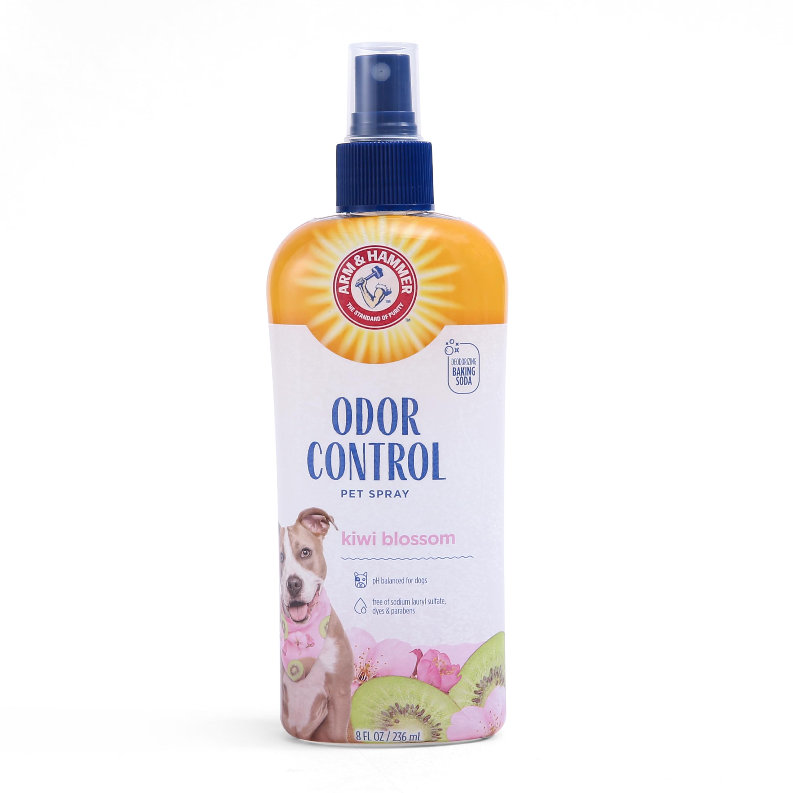 Arm & Hammer For Pets Super Deodorizing Spray For Dogs | Best Odor Eliminating Spray For All Dogs & Puppies | Arm & Hammer Baking Soda Formula With Kiwi Blossom Scent, 8 Fl Oz - 2 Pack