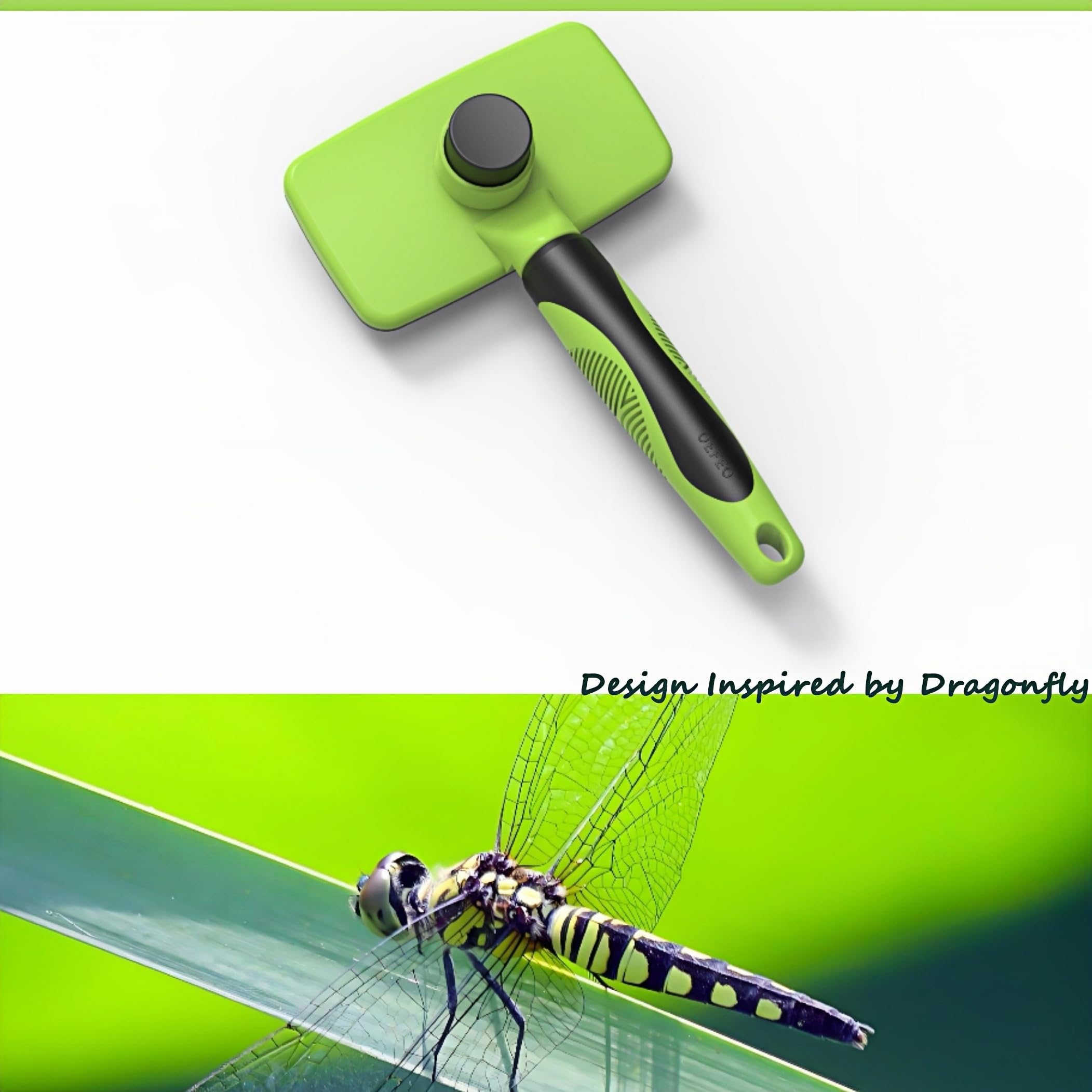 Oefeo Self Cleaning Slicker Brush For Dogs& Cats, Skin Friendly Grooming Brush For Shedding Long&Short Haired Dogs& Cats, Deshed