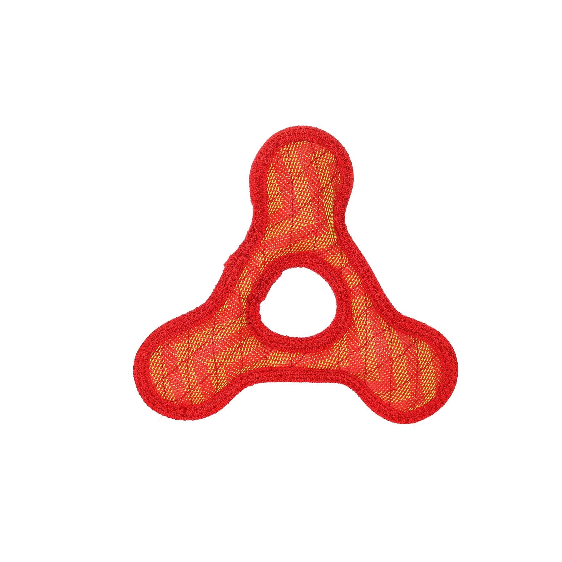 Duraforce-Triangle Ring- Squeakers - Multiple Layers. Made Durable, Strong & Tough. Interactive Play Dog Toy (Tug, Toss & Fetch)