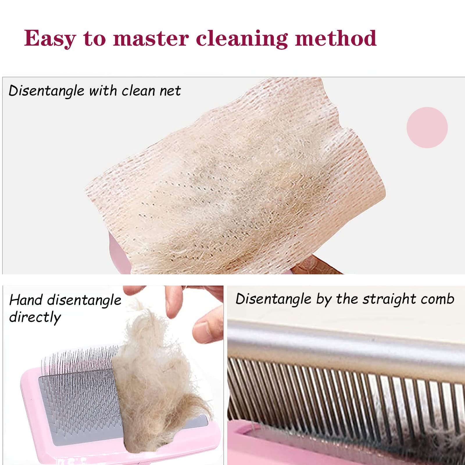 Tinypoint Air Cushion Slicker Brush For Dogs Cats,Soft Pin Shedding Brush For Short Haired Dog,Cat, Pet Grooming Wire Brush For
