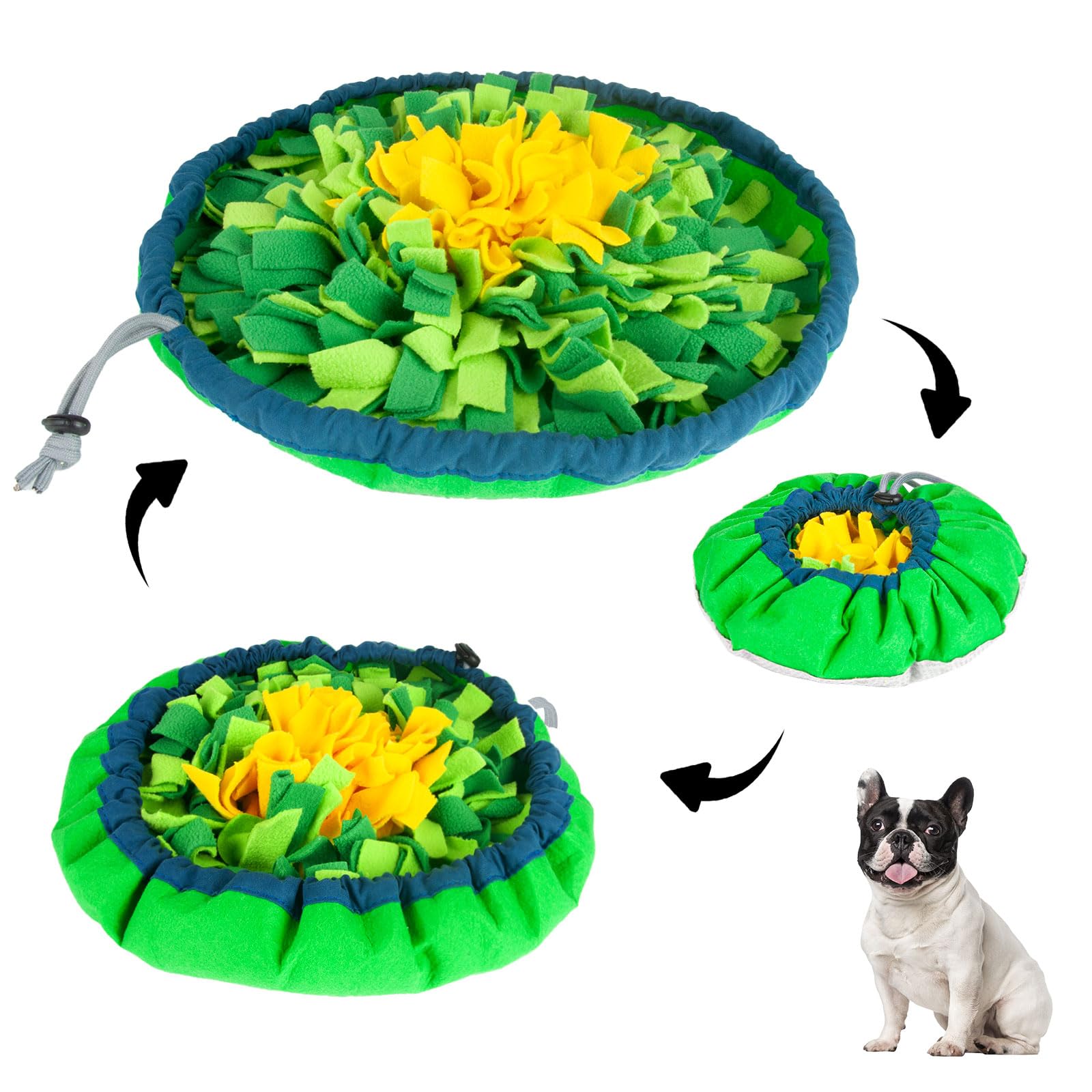 Snuffle Mat For Dogs Sniffing Feeding Mat,Dog Snuffle Mat Slow Feeding Bowl Dog Anti-Slip Nose,Adjustable Dog Digging Toys Encou