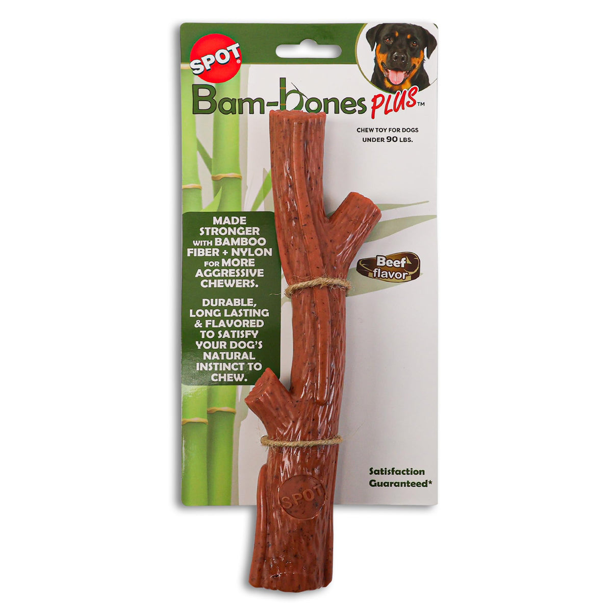 Spot By Ethical Products- Bambone Bamboo Stick Durable Dog Chew Toy For Aggressive Chewers - Great Dog Chew Toy For Puppies And Puppy Teething Toy - A Non Splintering Alternative To Real Wood - Large