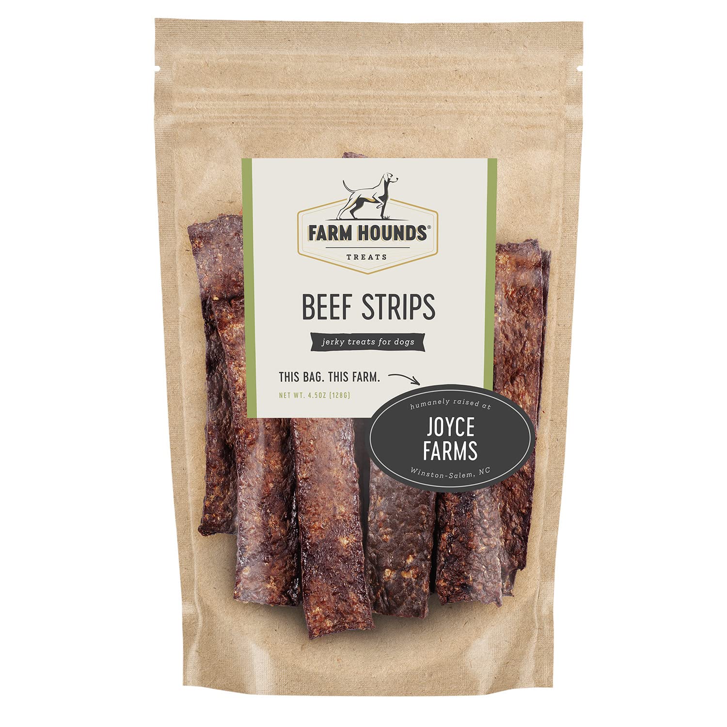 Farm Hounds - Beef Strips - Premium Natural Beef Jerky for Dogs - 100% Humanely Raised Cattle - Break-to-Size - Great for Traini
