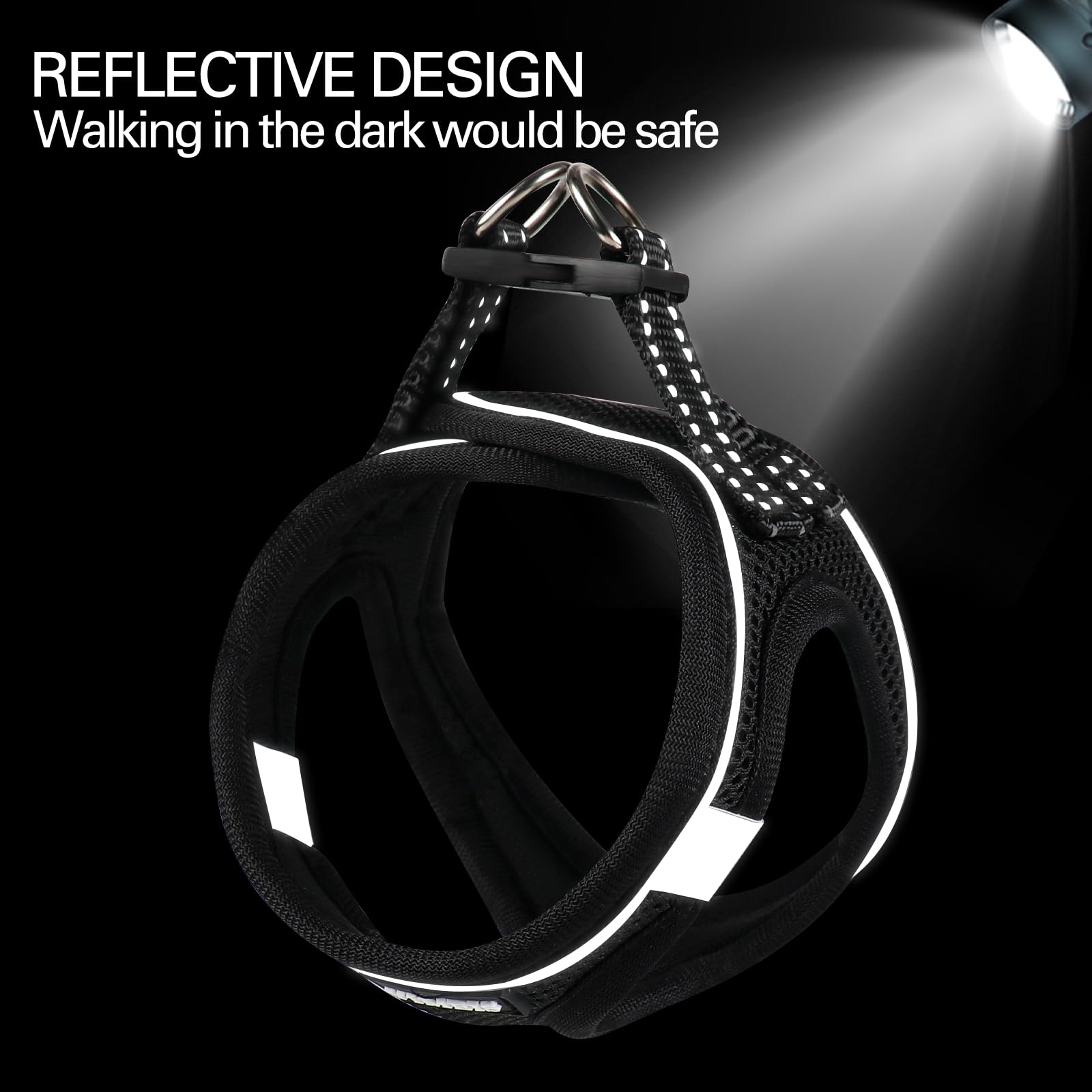 Yimeis Dog Harness For Small Dogs, Small Dog Harness And Leash Set, Honeycomb Grid, Reflective Lightweight Harness & Anti-Twist