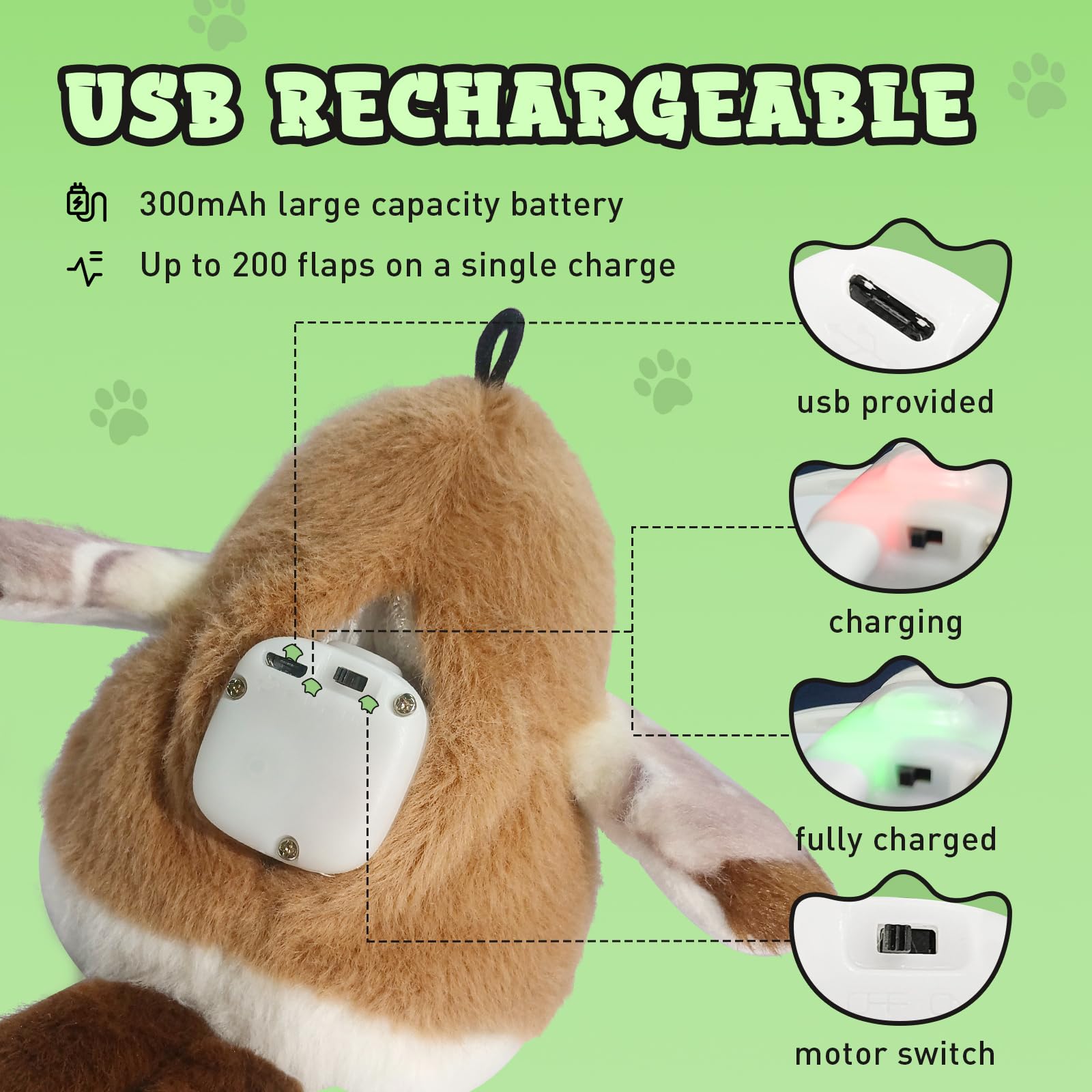 Buntyjoy Cat Toys, Flapping Wings Cute Sparrow, No Flying, Chirping Bird Interactive Catnip Toy For Kitten Or Small Dogs, Touch