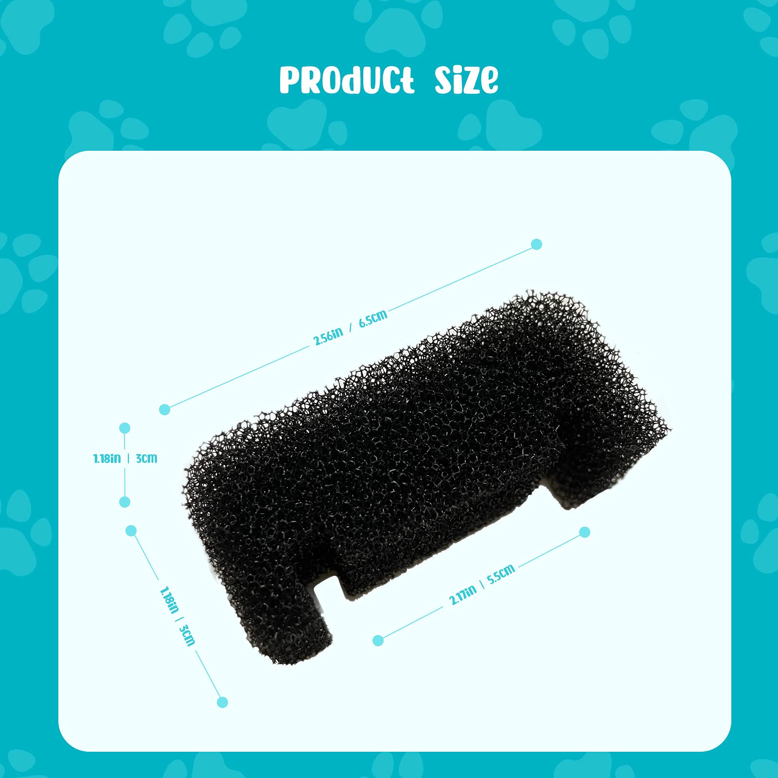 Aonboy Cat Water Fountain Pump Filters, Suitable For Aonboy Pet Fountain Pump F2, Cat Fountain Filter, Triple Filtration (4 Pieces)