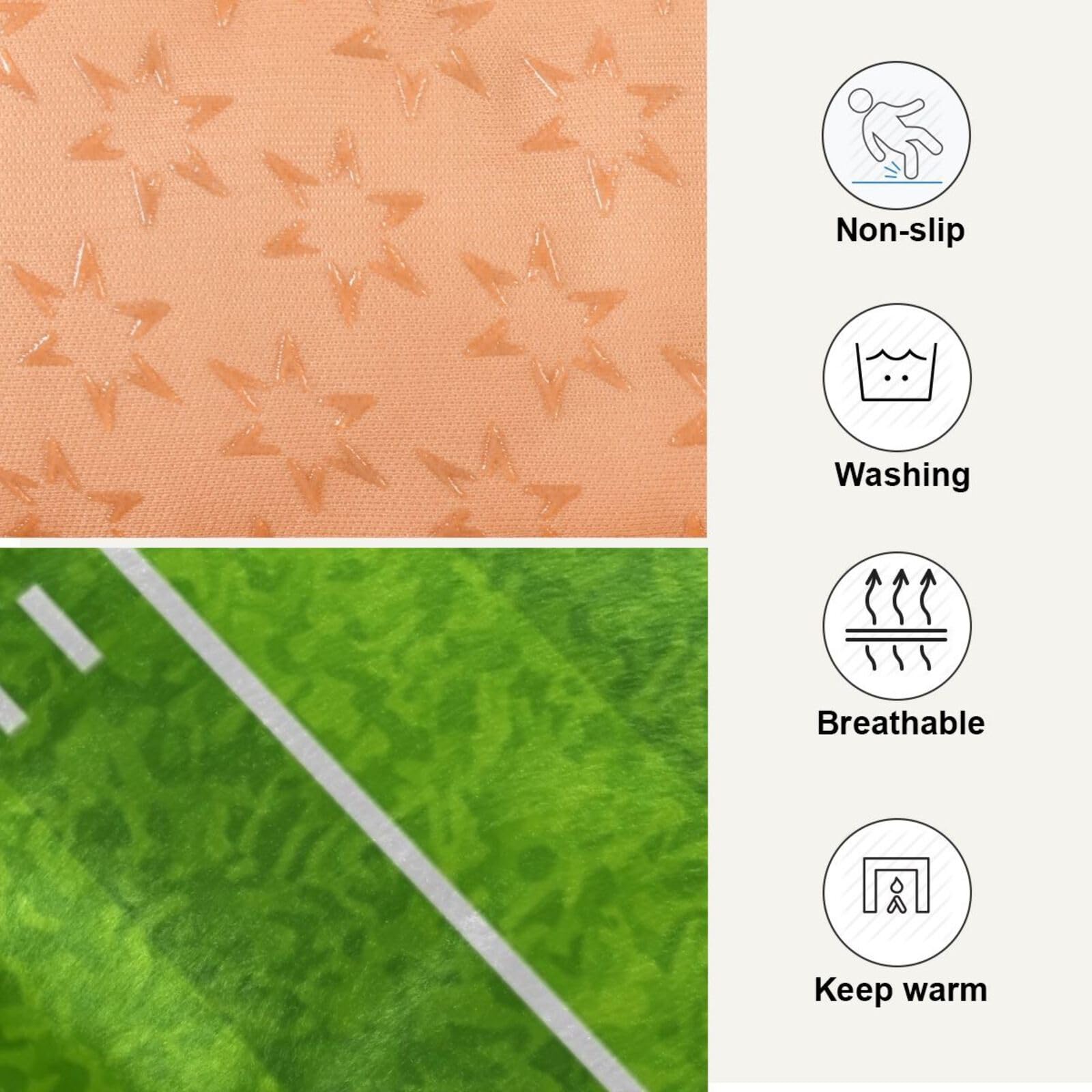 Coikll Football Field Pet Bed Pad Soft Dog Bed Mat With Anti-Slip Bottom, Machine Washable Crate Pad Mattress For Dog Sleeping-
