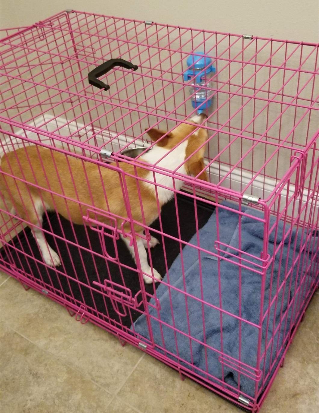 No Drip Dog Kennel Water Bottle Dispenser For Crate, 400Ml Dripless Pet Drinking Fountains Kettle With Automatically Feeding Water