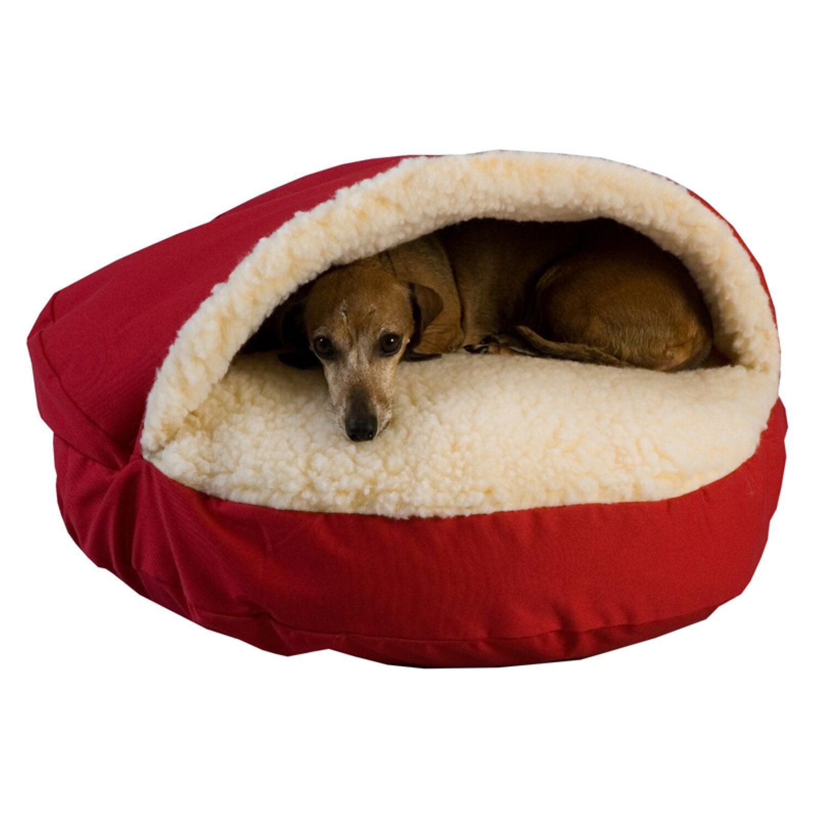 Snoozer Luxury Orthopedic Cozy Cave Pet Bed, Large, Olive