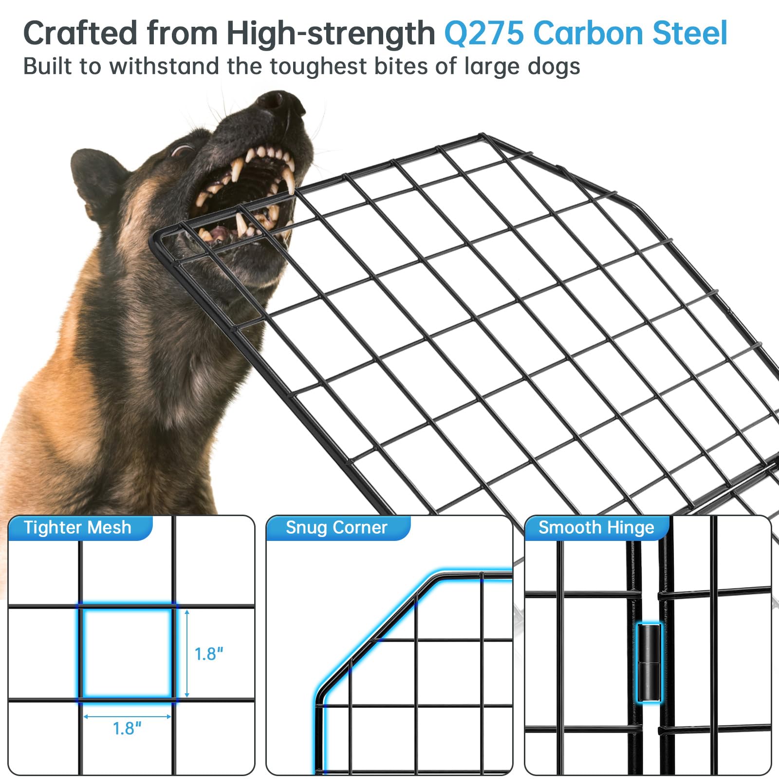 Vetoos Car Suv Dog Barrier, Vehicles Pet Divider For Trunk Cargo Area - Foldable For Easy Storage, Extendable For Universal Fit, Straps & Bungee Cords For Double Stability