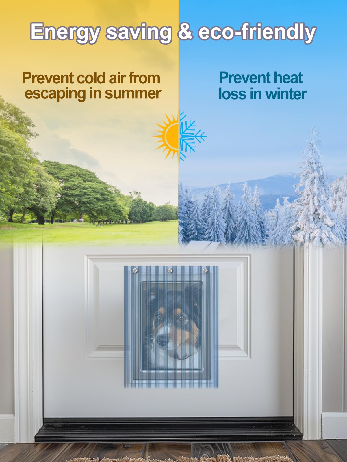 9.8 In X 4.9 Ft Dog Door Replacement Flaps - Safe Plastic Vinyl Strip For Doghouse Entry Pet Door Or Cat Door, Transparent Dog H