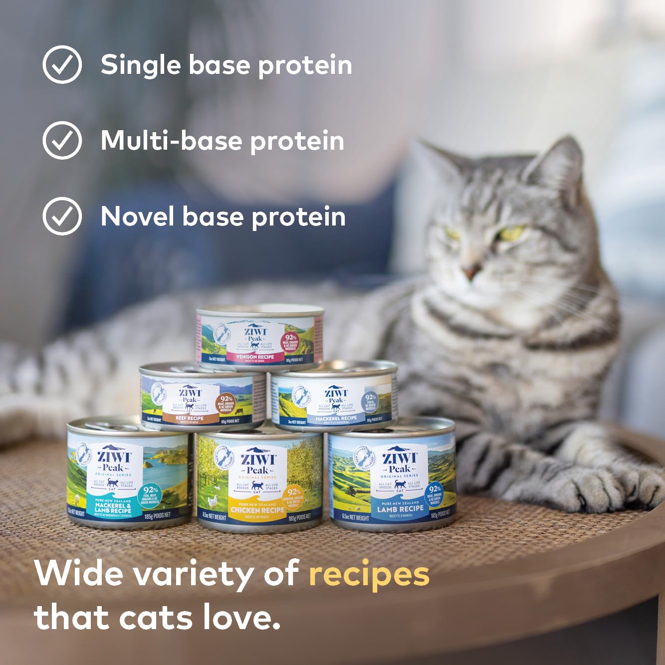 ZIWI Peak Canned Wet Cat Food - All Natural, High Protein, Grain Free, Limited Ingredient, with Superfoods (Beef), 6.5 Ounce (Pa