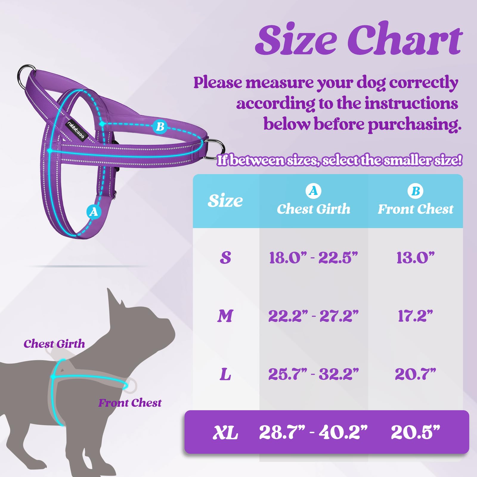 Rabbitgoo Dog Harness No Pull, Quick Fit For Large Dogs With Soft Padded Handle, Chest Adjustable Reflective Pet Vest, No Choke