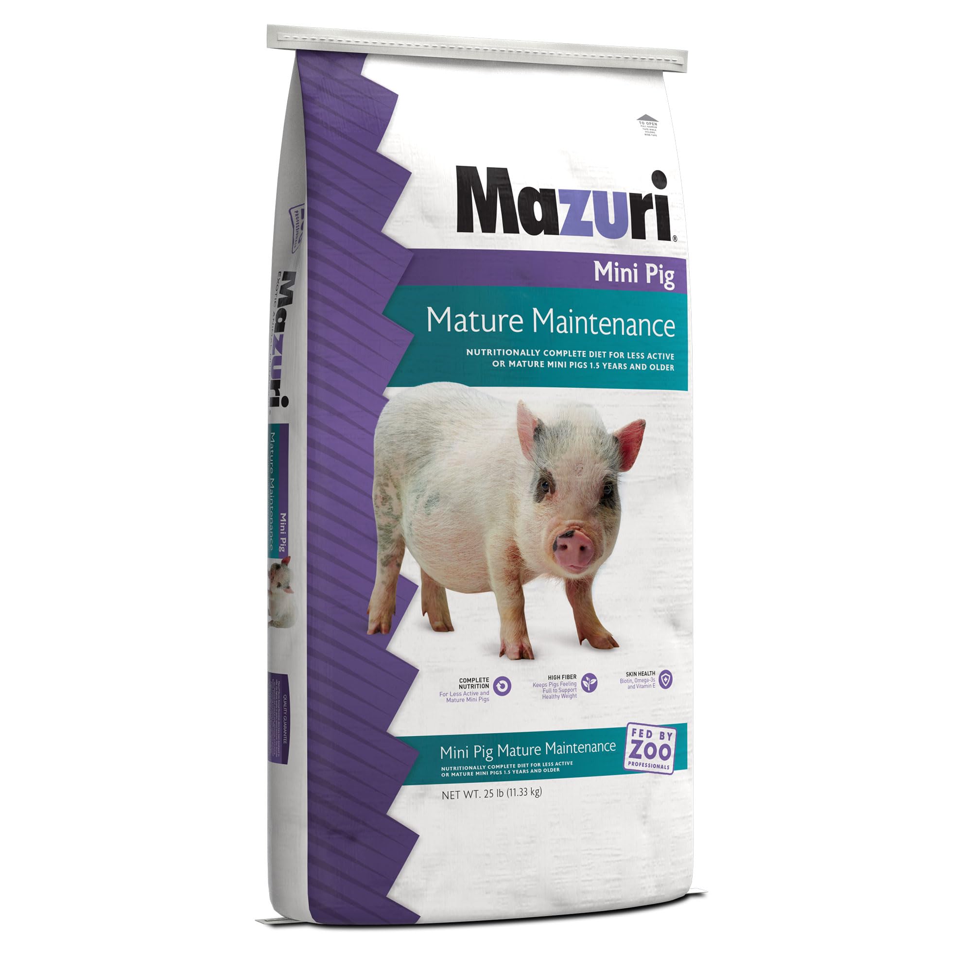 Mazuri | Nutritionally Complete Mini Pig Mature Maintenance Food | 25 Pound (25 lb.) Bag