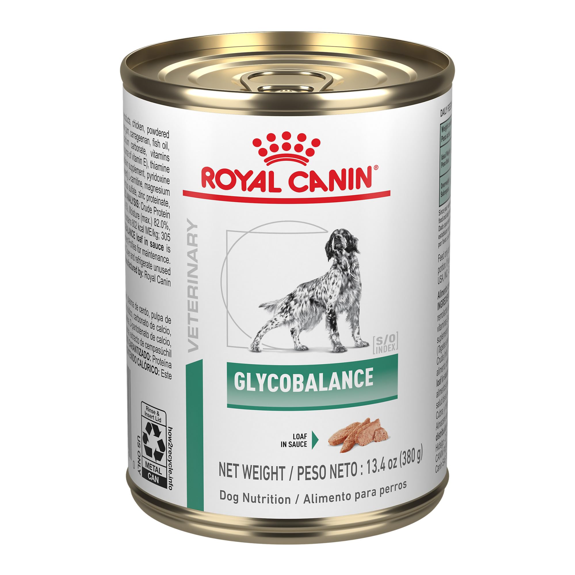 Royal Canin Veterinary Diet Canine Glycobalance Adult Loaf in Sauce Dog Food, 13.4 oz (Pack of 12)