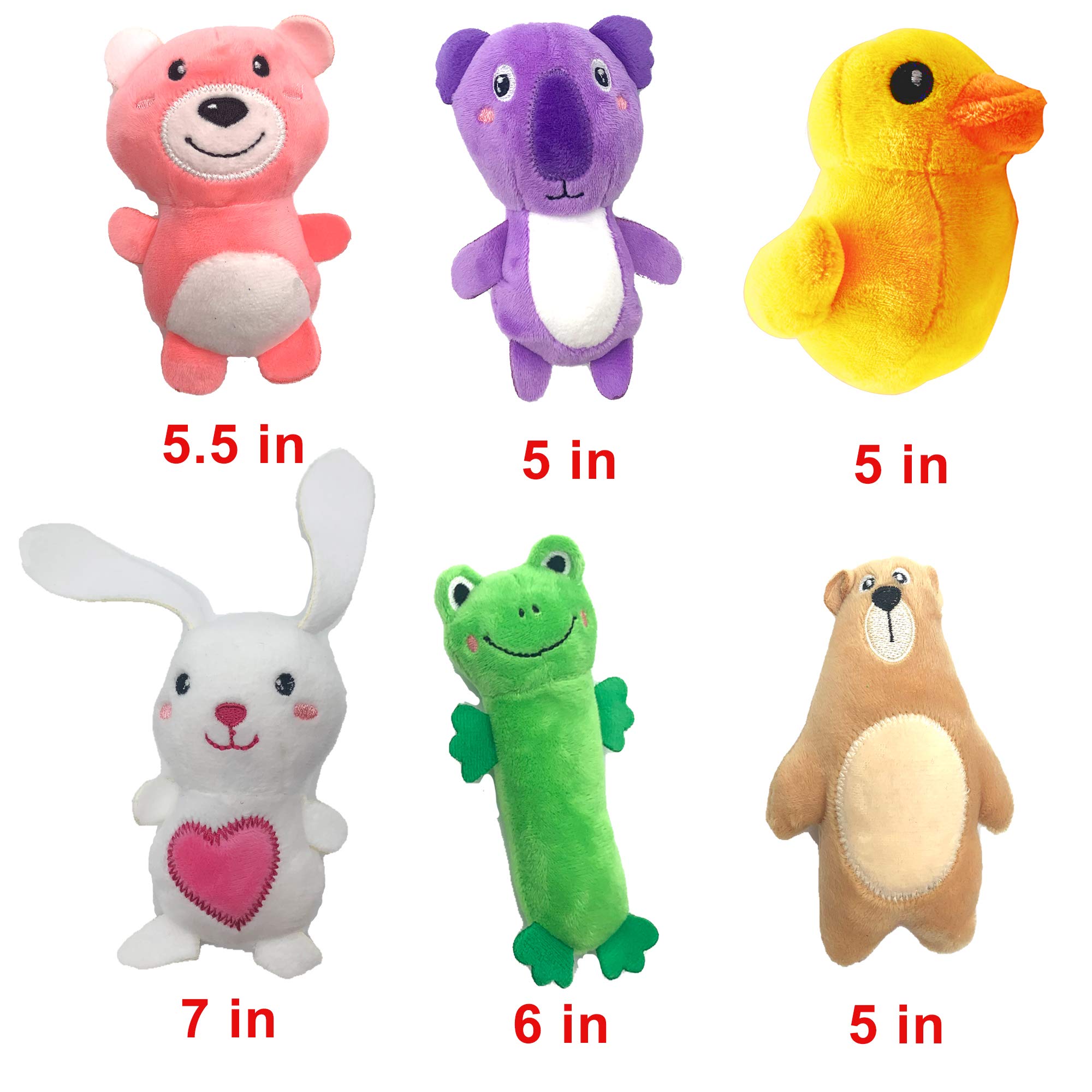 Jalousie 12 Pack Plush Animal Dog Toy, Premium Squeaky Chew Toys For Small Medium Dogs, Stuffed Puppy Toys For Pets - Dental Cle