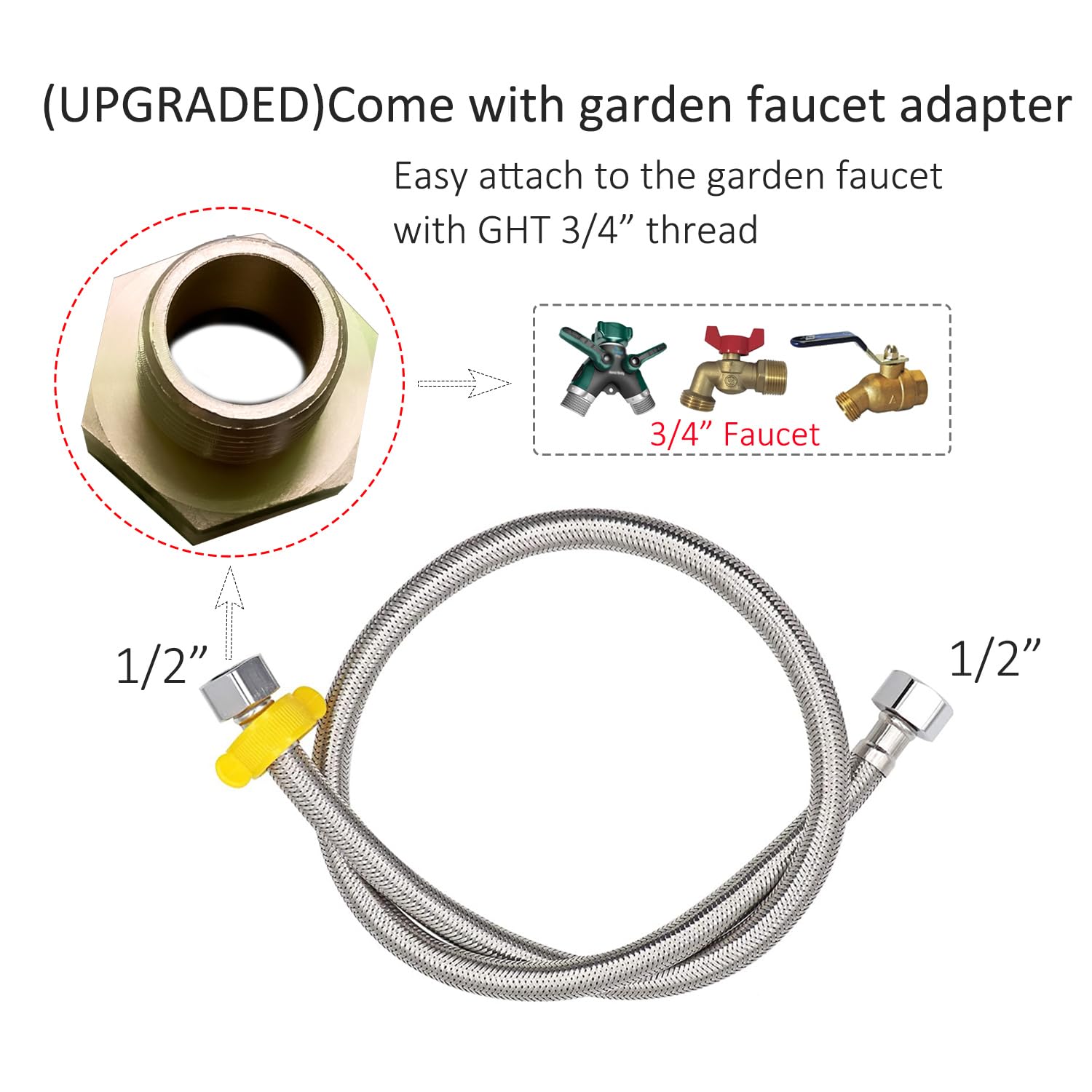 Automatic Water Dispenser for Dog Water Bowl Dispenser Large Size Stainless-Steel Waterer Feeder Self Filling Water Trough for P