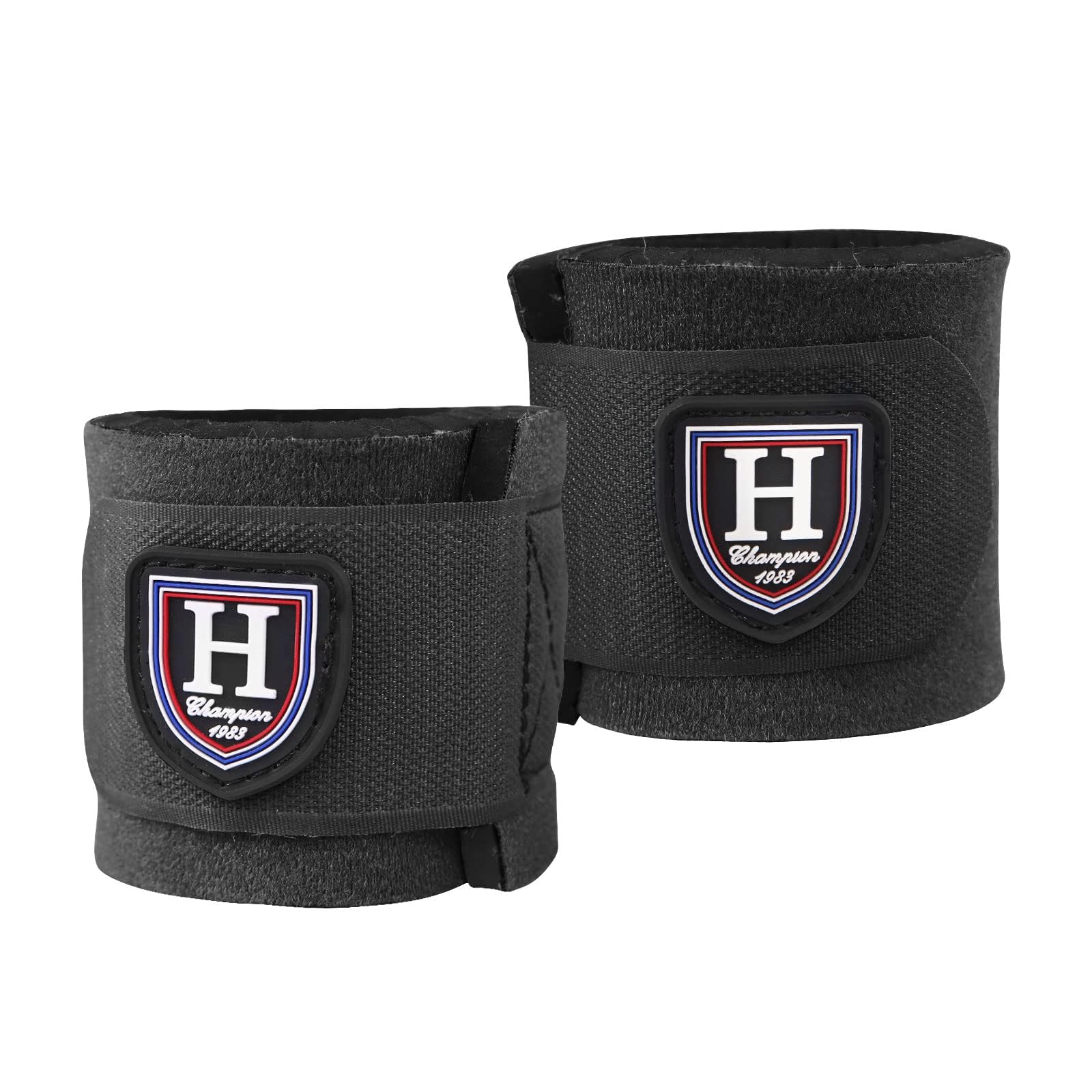 Harrison Howard Durable Shock-Absorbent Breathable Impact Protection Pastern Wraps For Horse Sold In Pairs Black