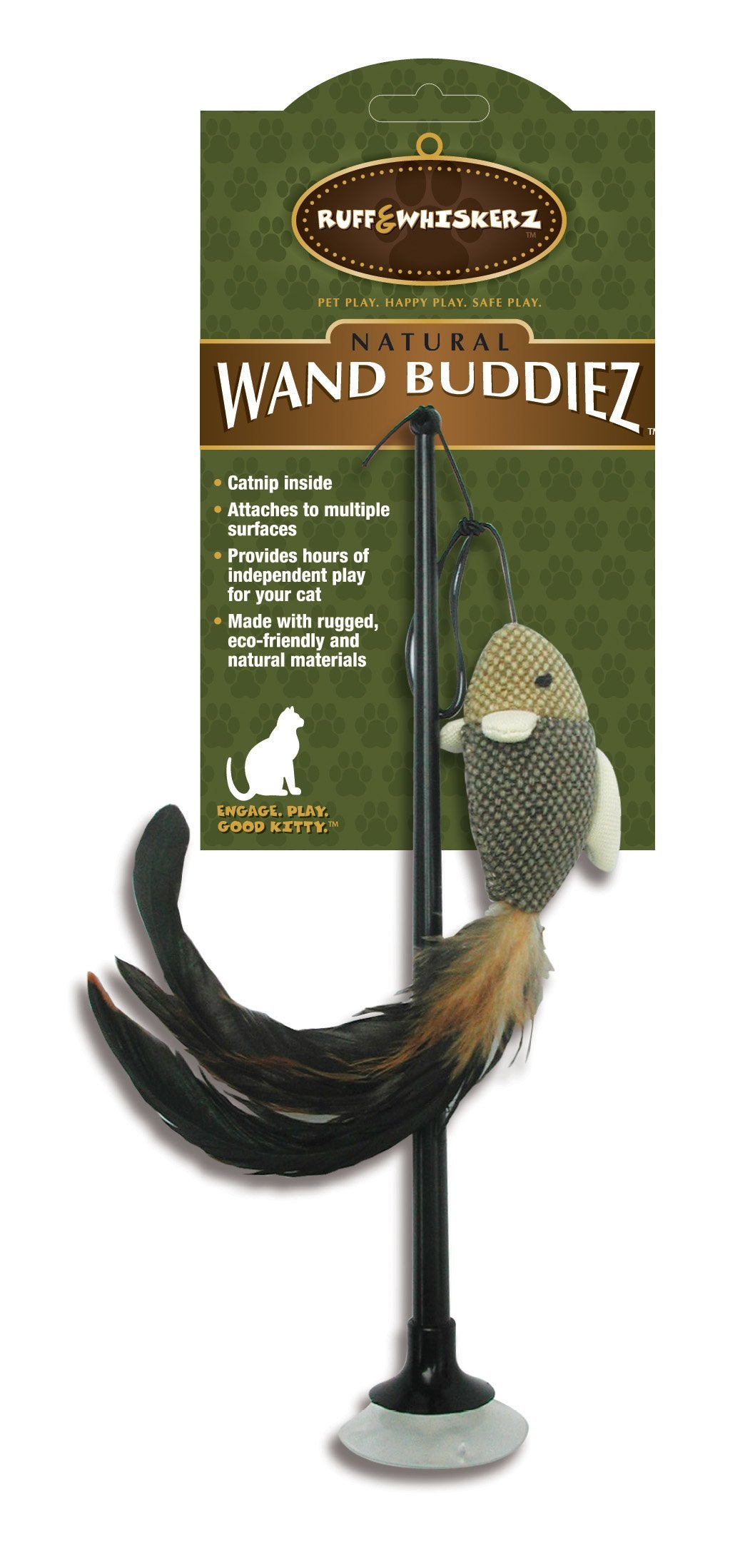 Ruff & Whiskerz Natural Wand Buddiez Catnip Cat Toy