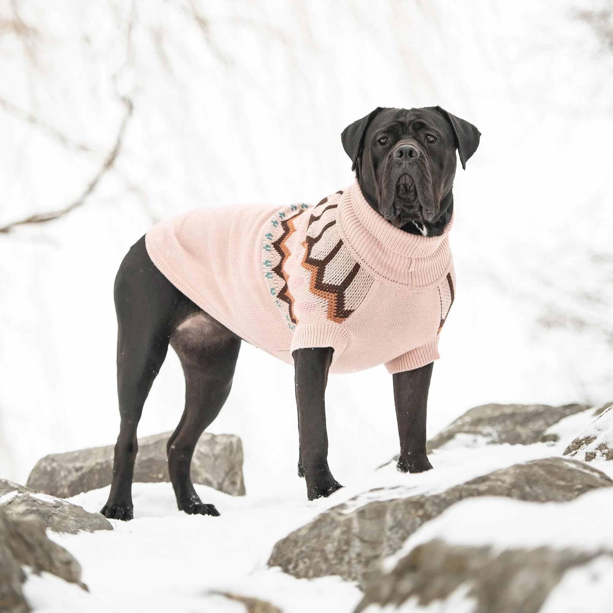 Gf Pet Heritage Sweater Dog Pullover ?Classic Ribbed Knit Sweater For Dogs | Soft & Warm Acrylic | Timeless Design | Small, Medium, Large Pets ?Pink, 2Xl