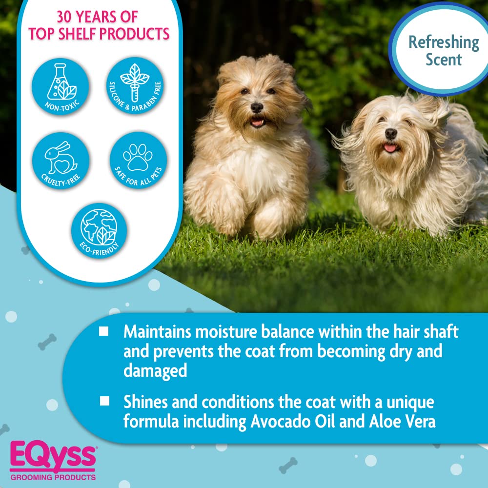 EQyss Avocado Mist Pet Spray Conditioner - Shines, Conditions, and Reduces Shedding, Weightless Leave in Spray - for Dogs, Cats,